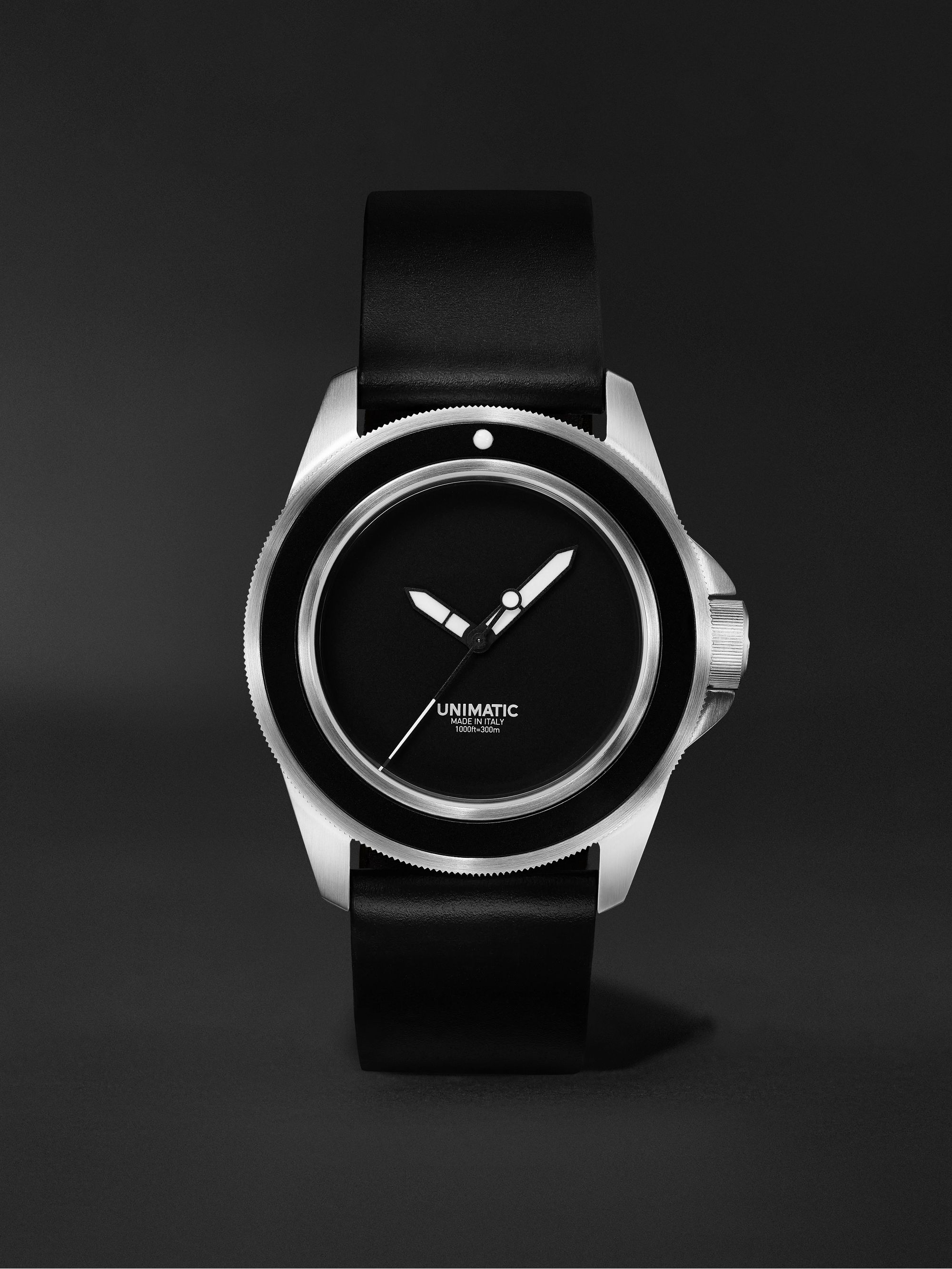UNIMATIC Limited Edition Automatic 40mm Stainless Steel and Leather Watch, Ref. No. U1S-M