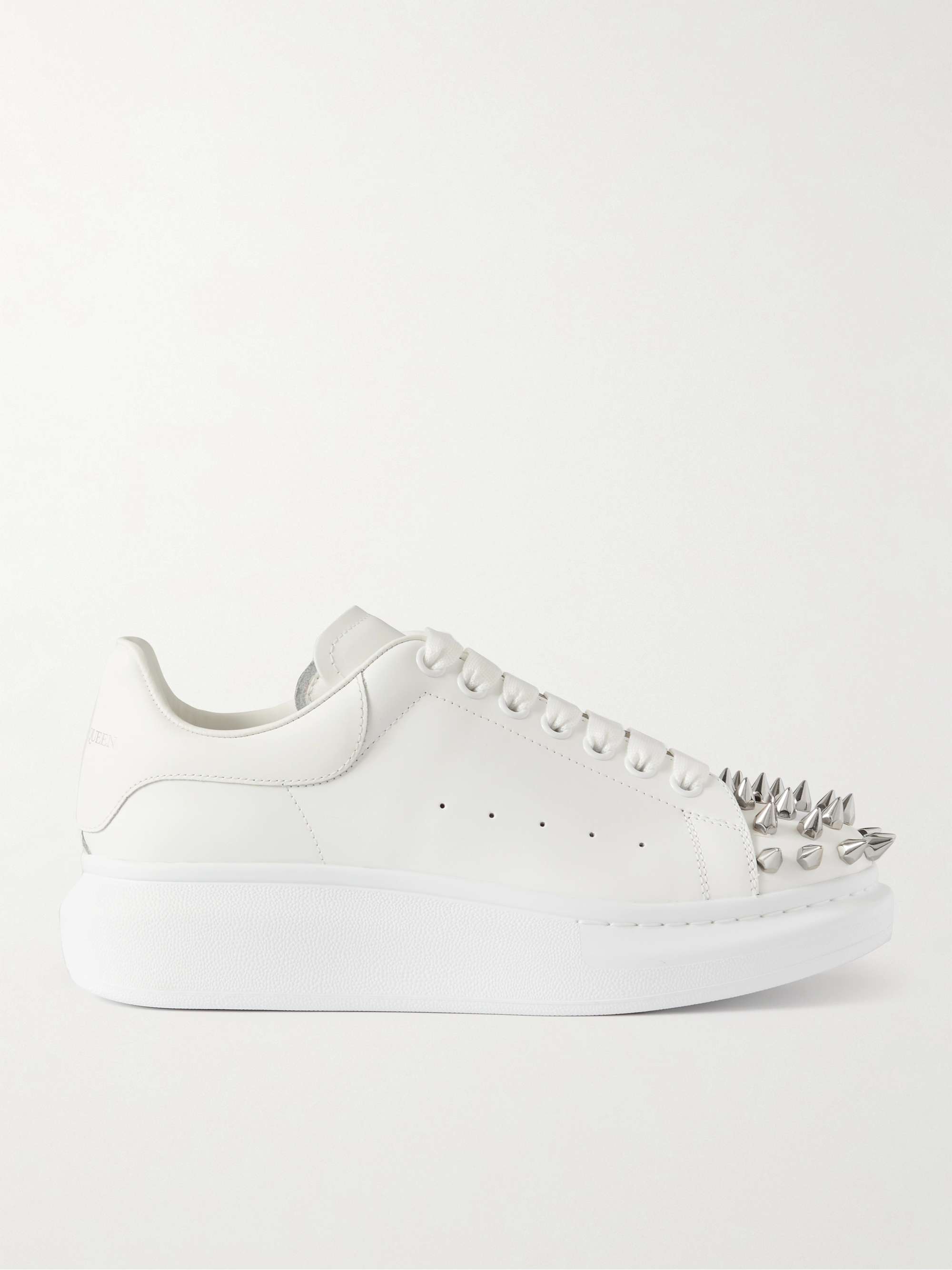 Alexander McQueen Oversized Gel Sole Leather Flatform Sneakers in White for  Men | Lyst