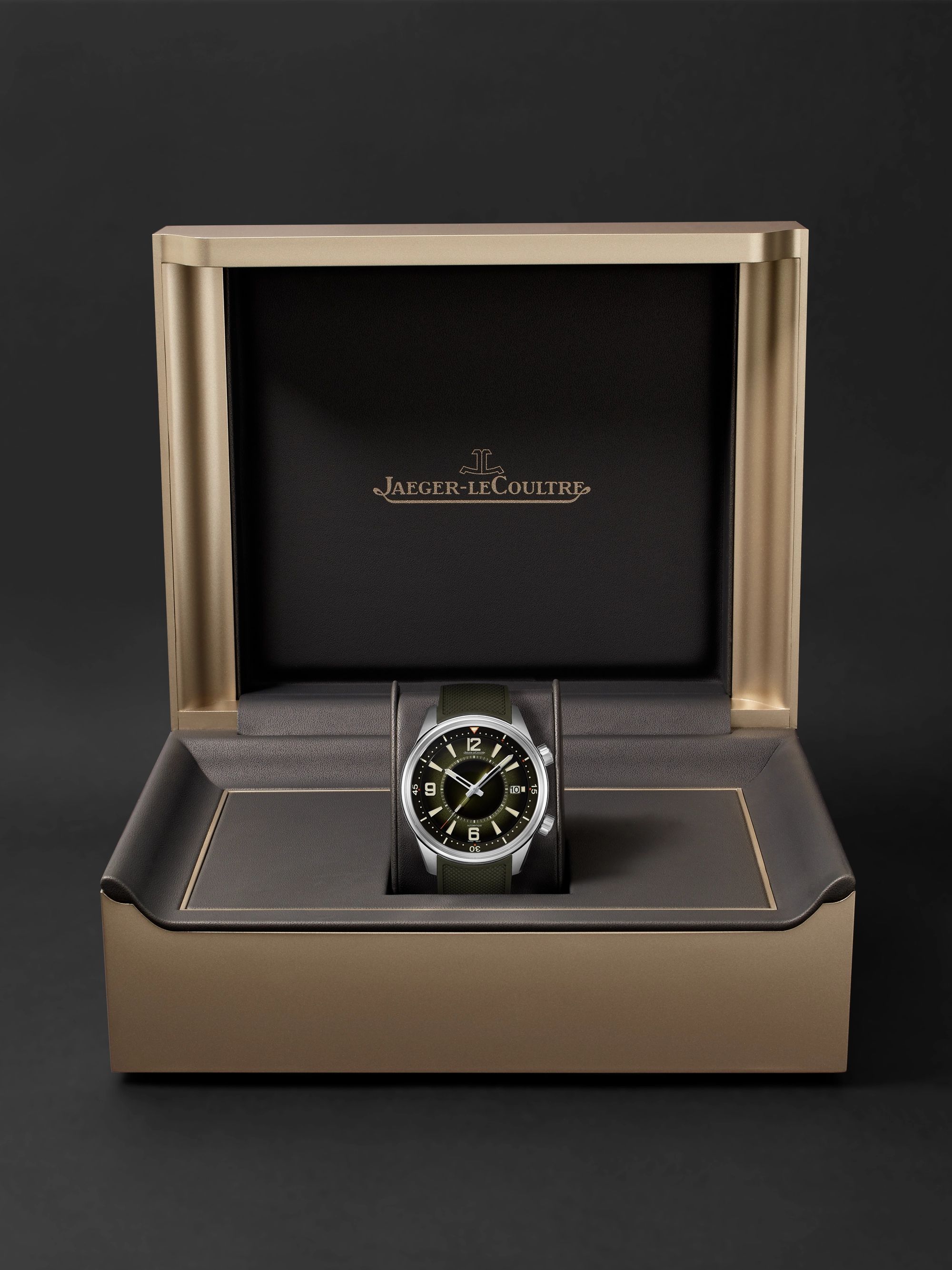 JAEGER LECOULTRE Polaris Date Automatic 42mm Stainless Steel and Rubber Watch, Ref. No. Q906863J