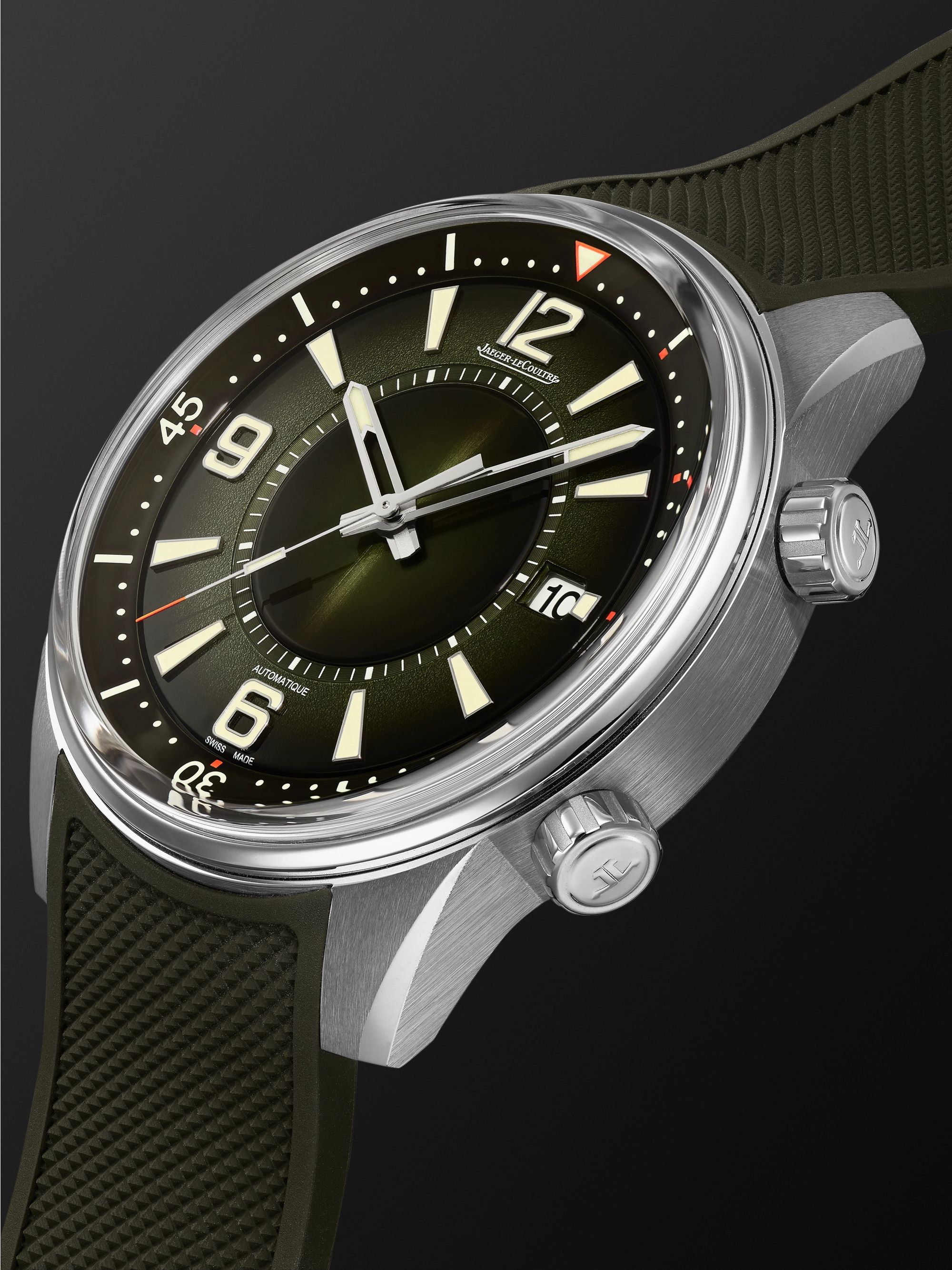 JAEGER LECOULTRE Polaris Date Automatic 42mm Stainless Steel and Rubber Watch, Ref. No. Q906863J