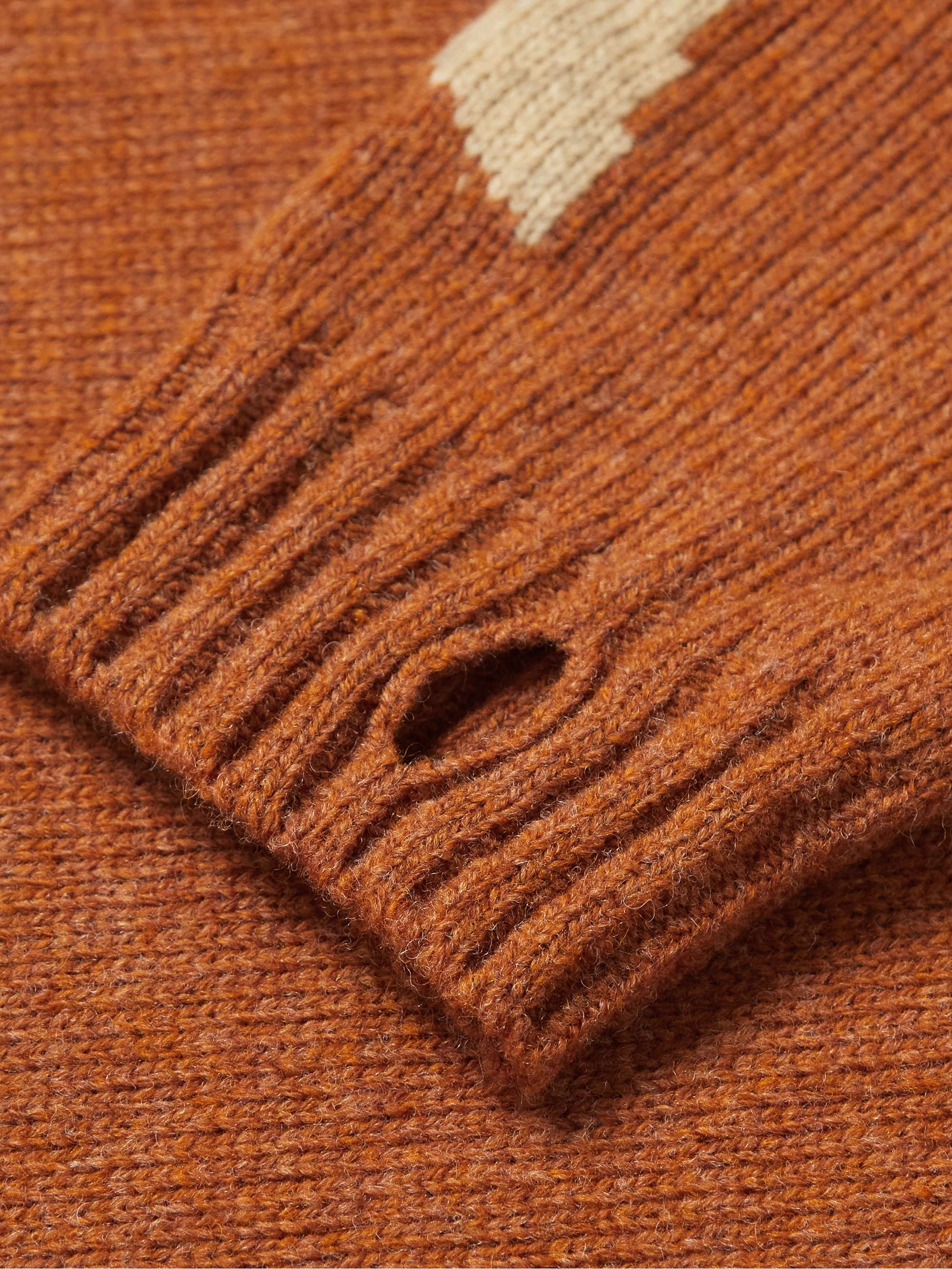 KAPITAL Intarsia Wool Sweater