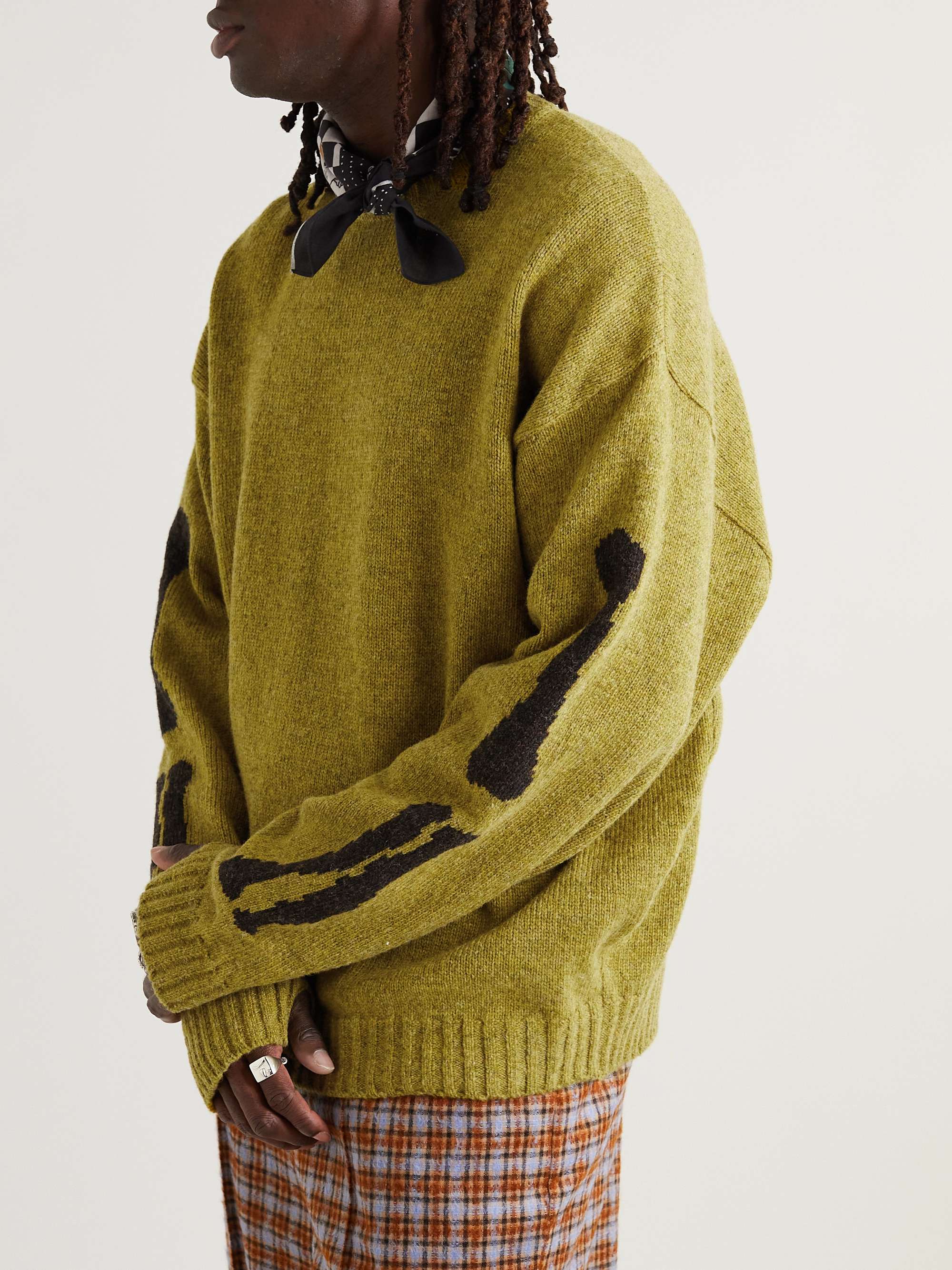 KAPITAL Intarsia Wool Sweater