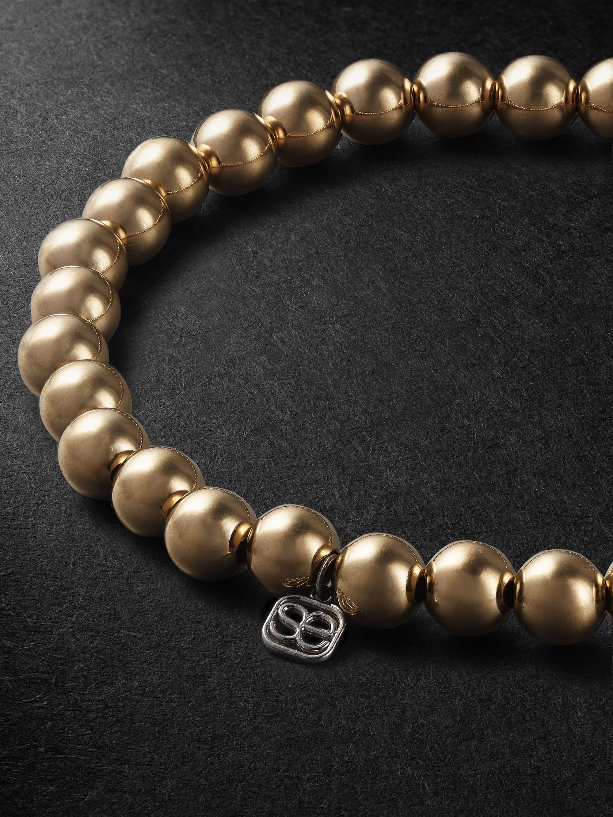 SYDNEY EVAN Gold and Silver Diamond Beaded Bracelet