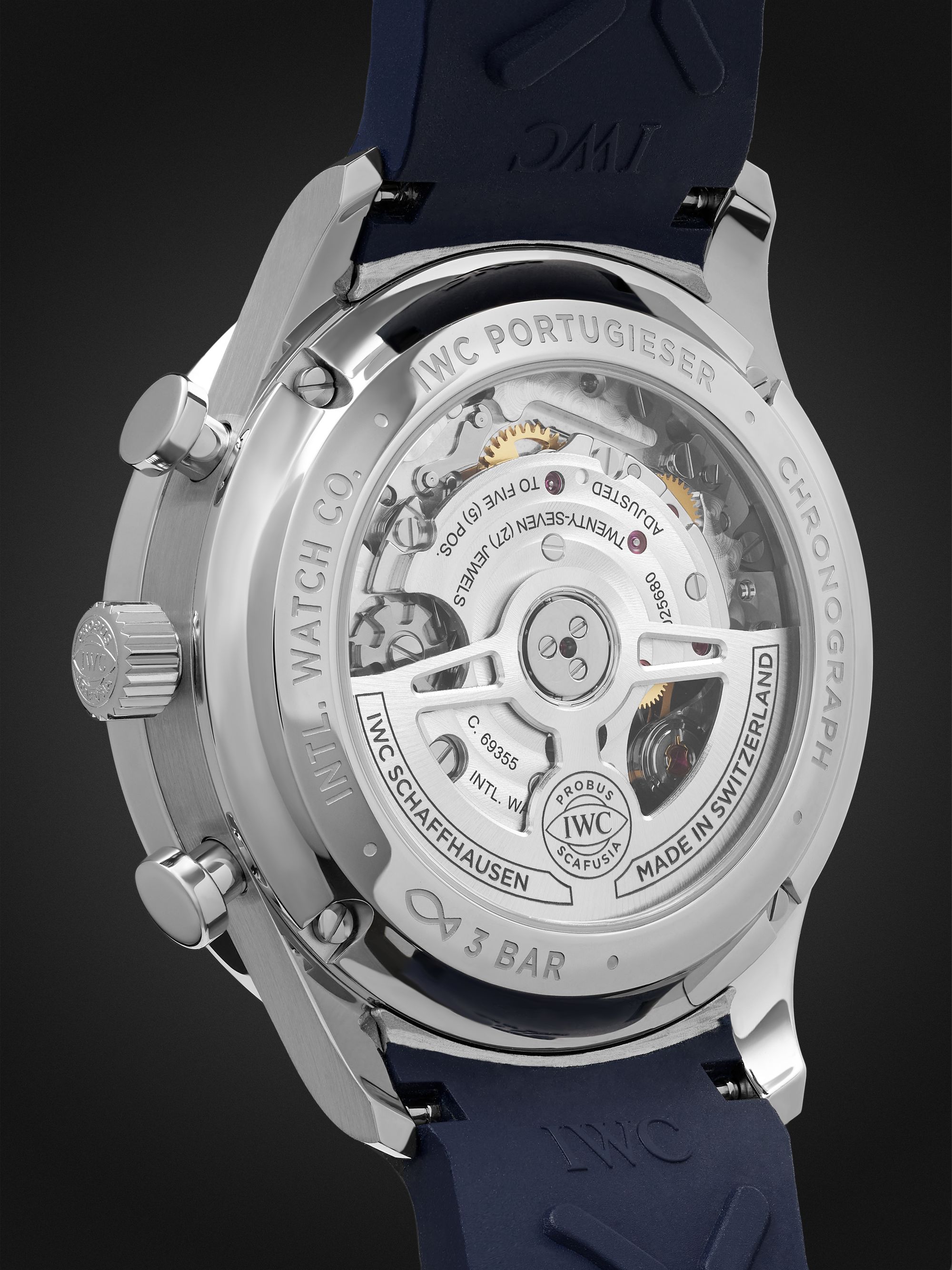 IWC SCHAFFHAUSEN Portugieser Automatic Chronograph 41mm Stainless Steel and Rubber Watch, Ref. No. IW371620