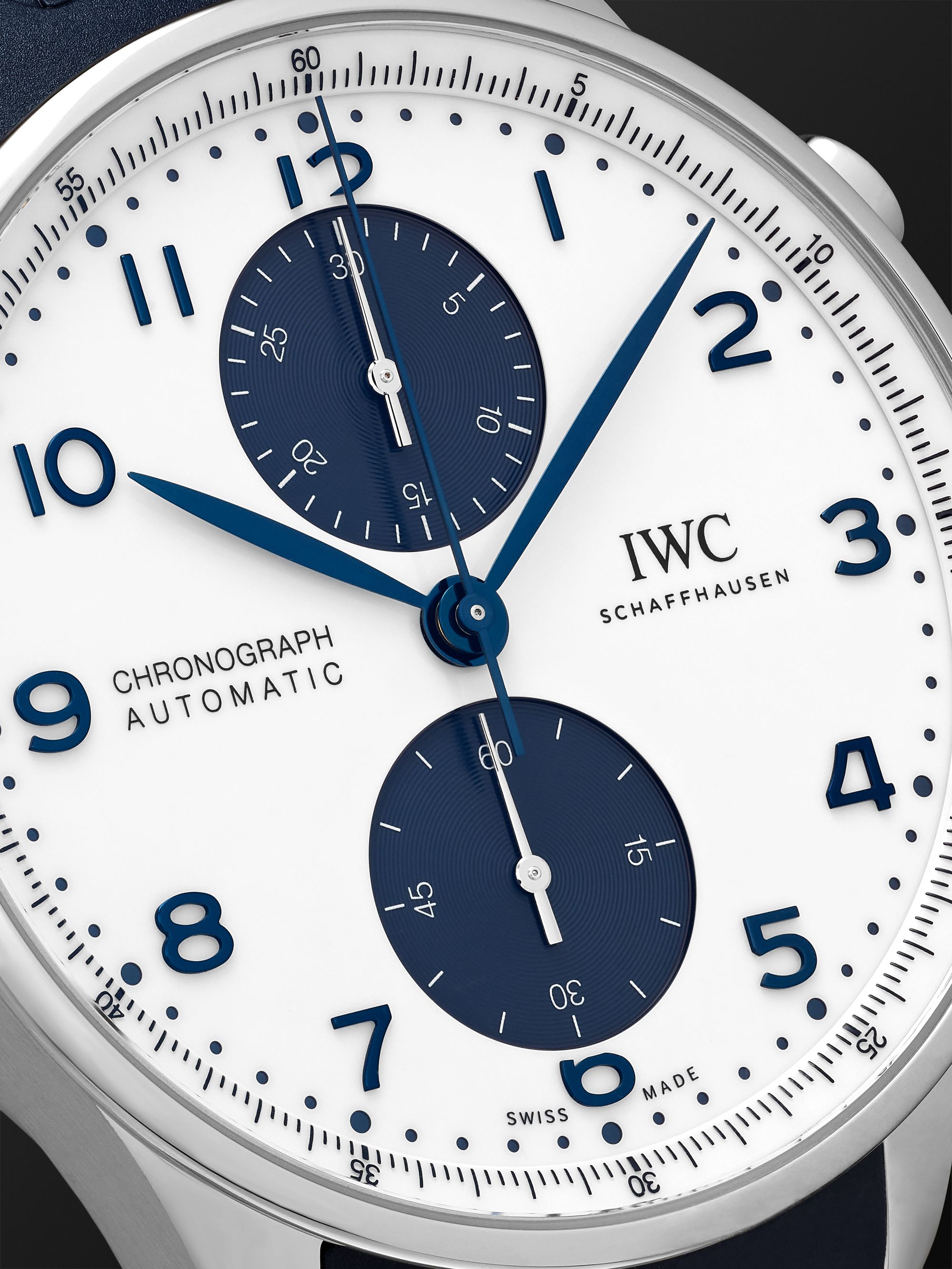 IWC SCHAFFHAUSEN Portugieser Automatic Chronograph 41mm Stainless Steel and Rubber Watch, Ref. No. IW371620