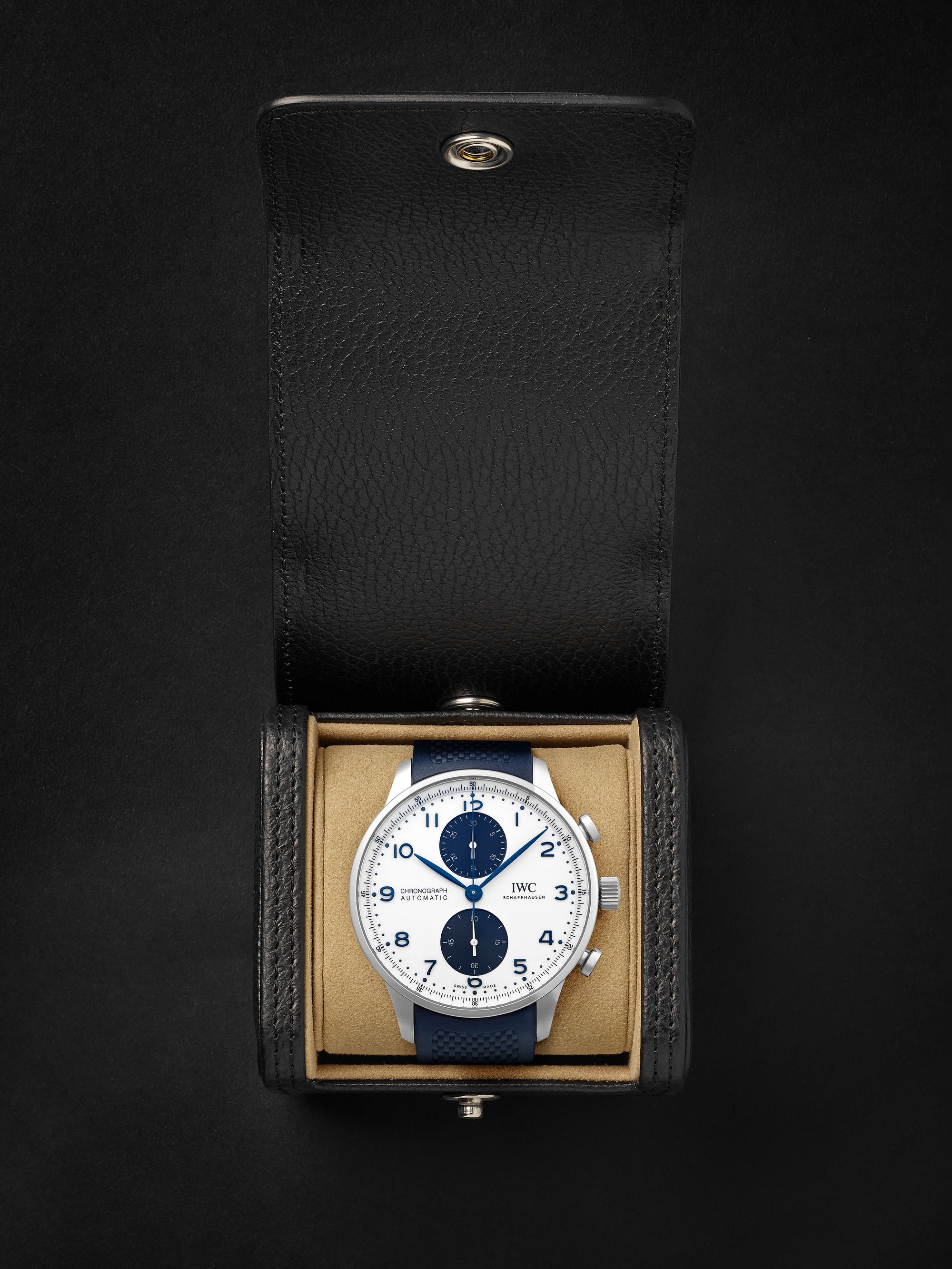 IWC SCHAFFHAUSEN Portugieser Automatic Chronograph 41mm Stainless Steel and Rubber Watch, Ref. No. IW371620
