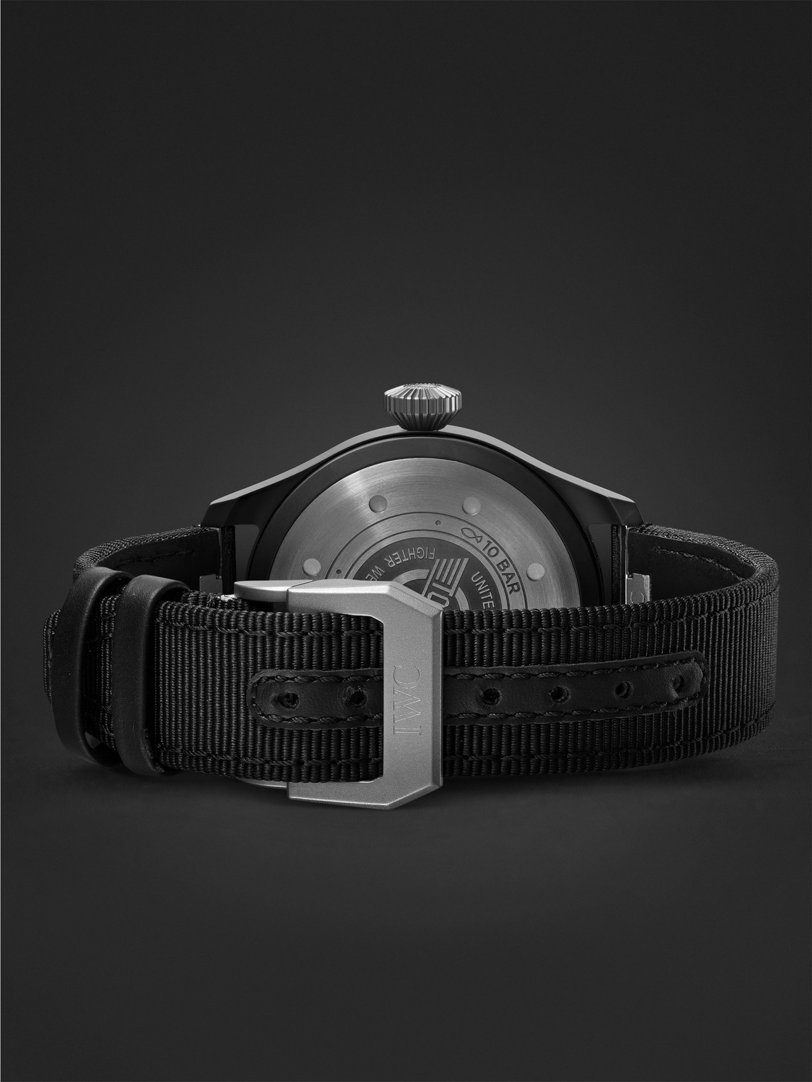 Shop Iwc Schaffhausen Big Pilot's Top Gun Automatic 43.8mm Ceramic And Textile Watch, Ref. No. Iwiw329801 In Black