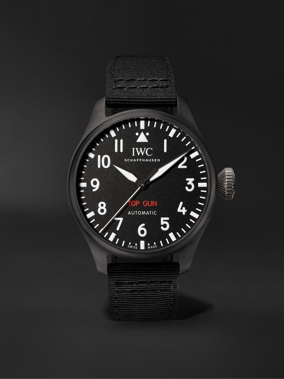 IWC SCHAFFHAUSEN Big Pilot's TOP GUN Automatic 43.8mm Ceramic And Textile Watch, Ref. No. IWIW329801 - Men