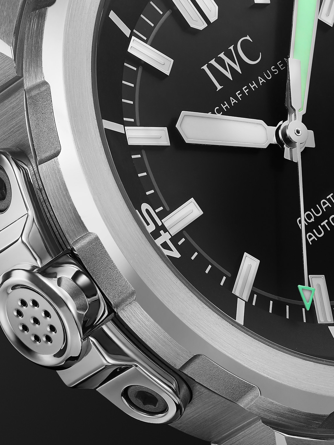 Shop Iwc Schaffhausen Aquatimer Automatic 42mm Stainless Steel Watch, Ref. No. Iw328803 In Black