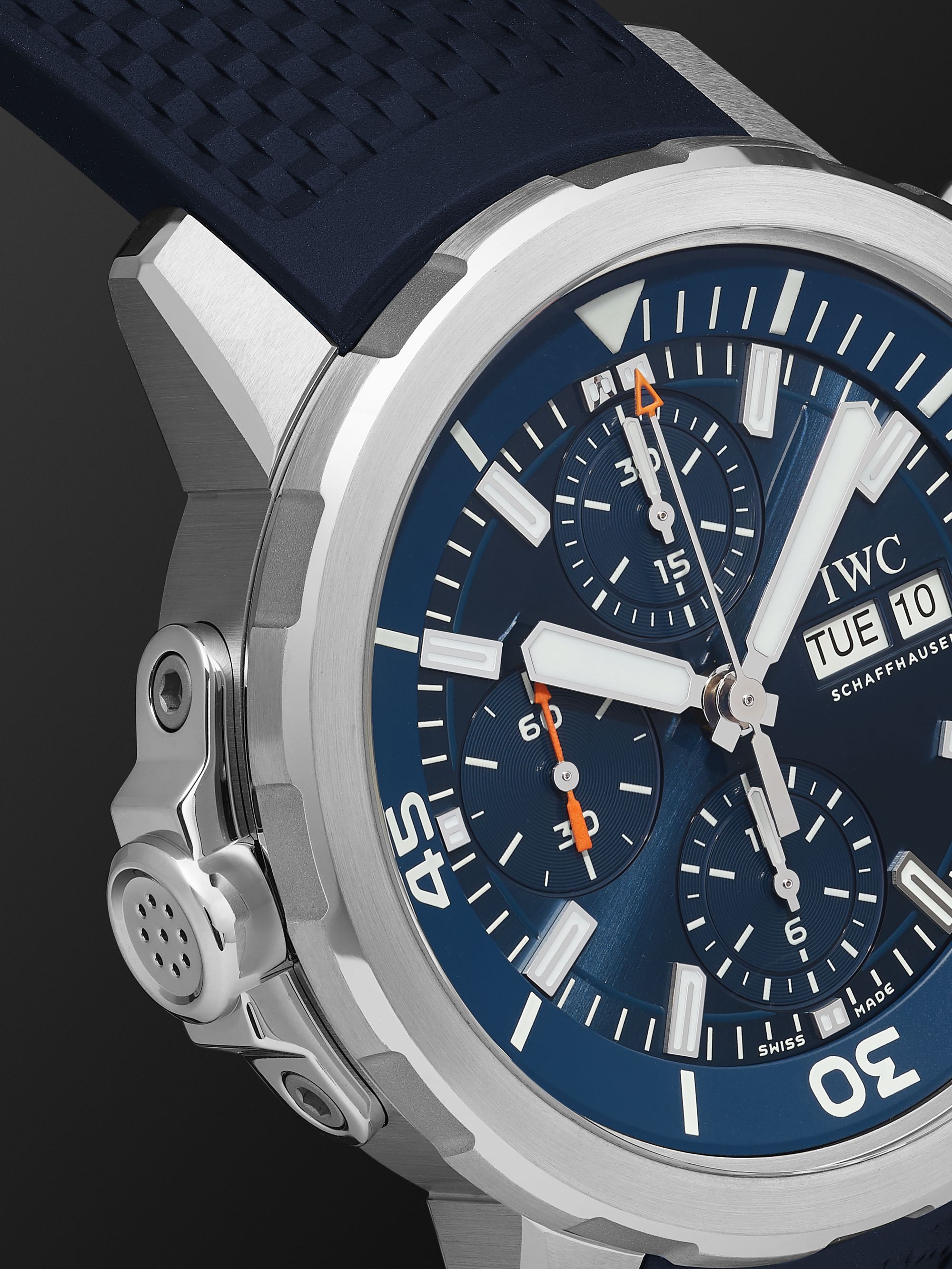 IWC SCHAFFHAUSEN Aquatimer Automatic Chronograph 44mm Stainless Steel and Rubber Watch, Ref. No. IW376806