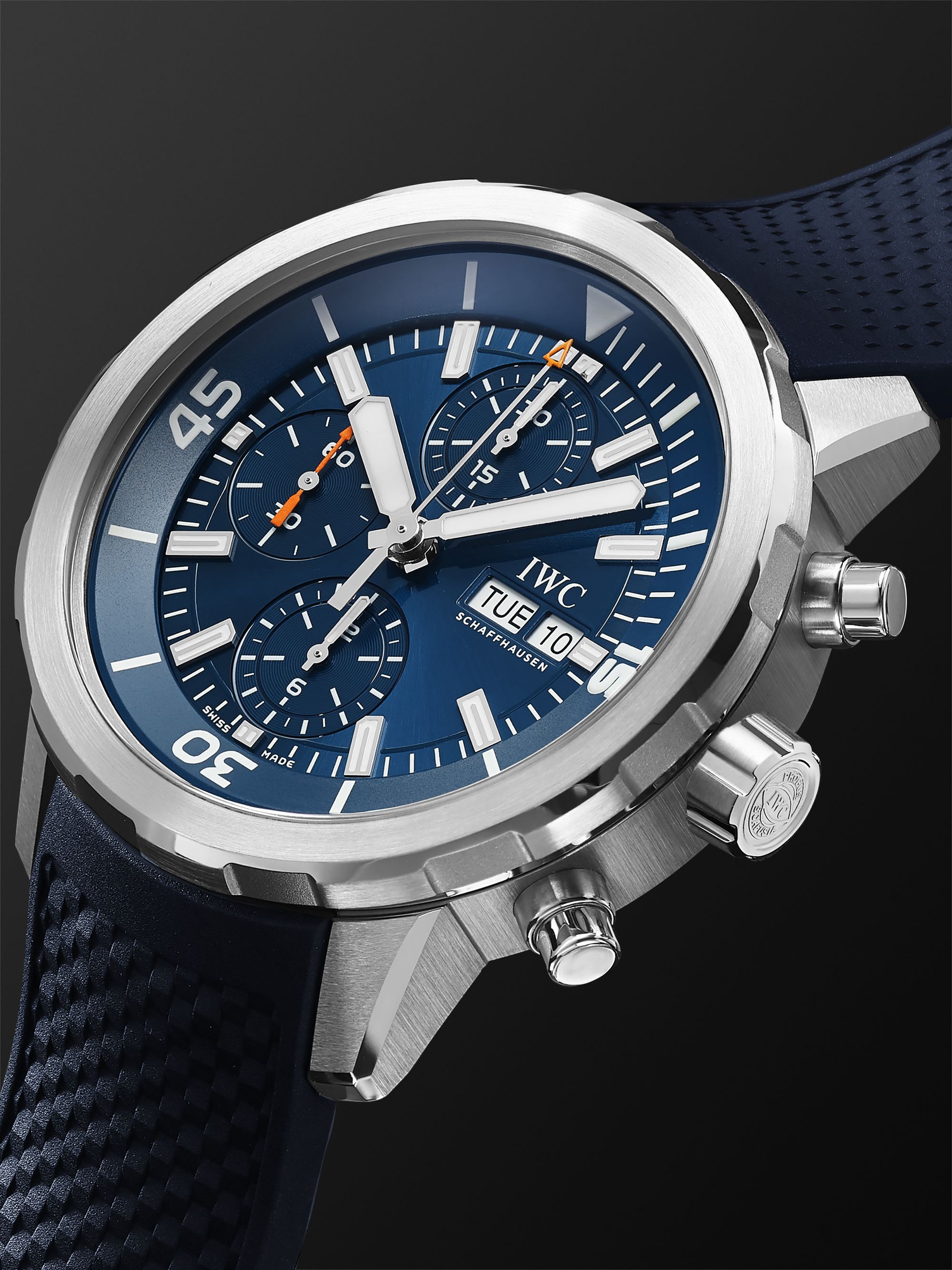 IWC SCHAFFHAUSEN Aquatimer Automatic Chronograph 44mm Stainless Steel and Rubber Watch, Ref. No. IW376806