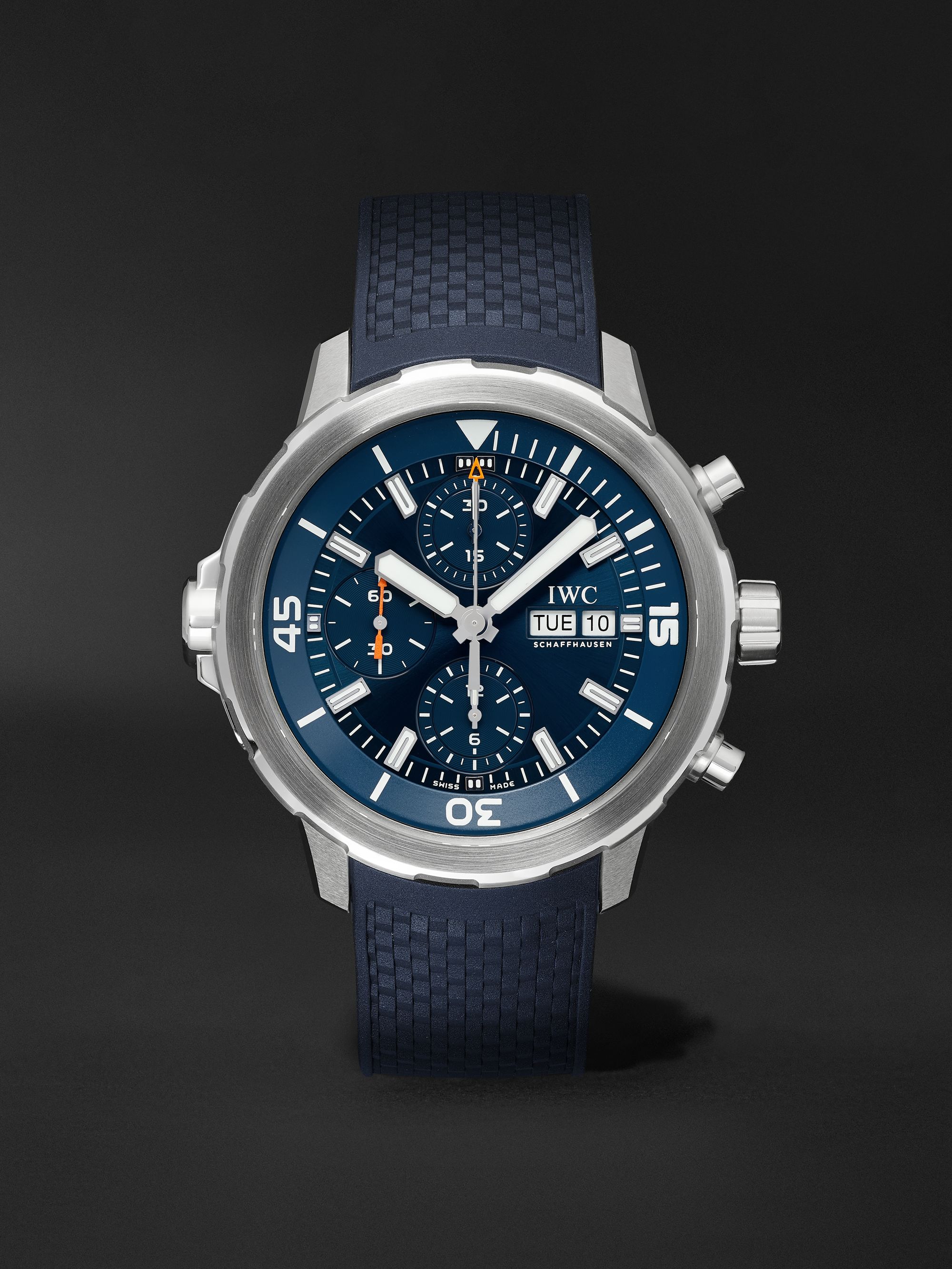 IWC SCHAFFHAUSEN Aquatimer Automatic Chronograph 44mm Stainless Steel and Rubber Watch, Ref. No. IW376806