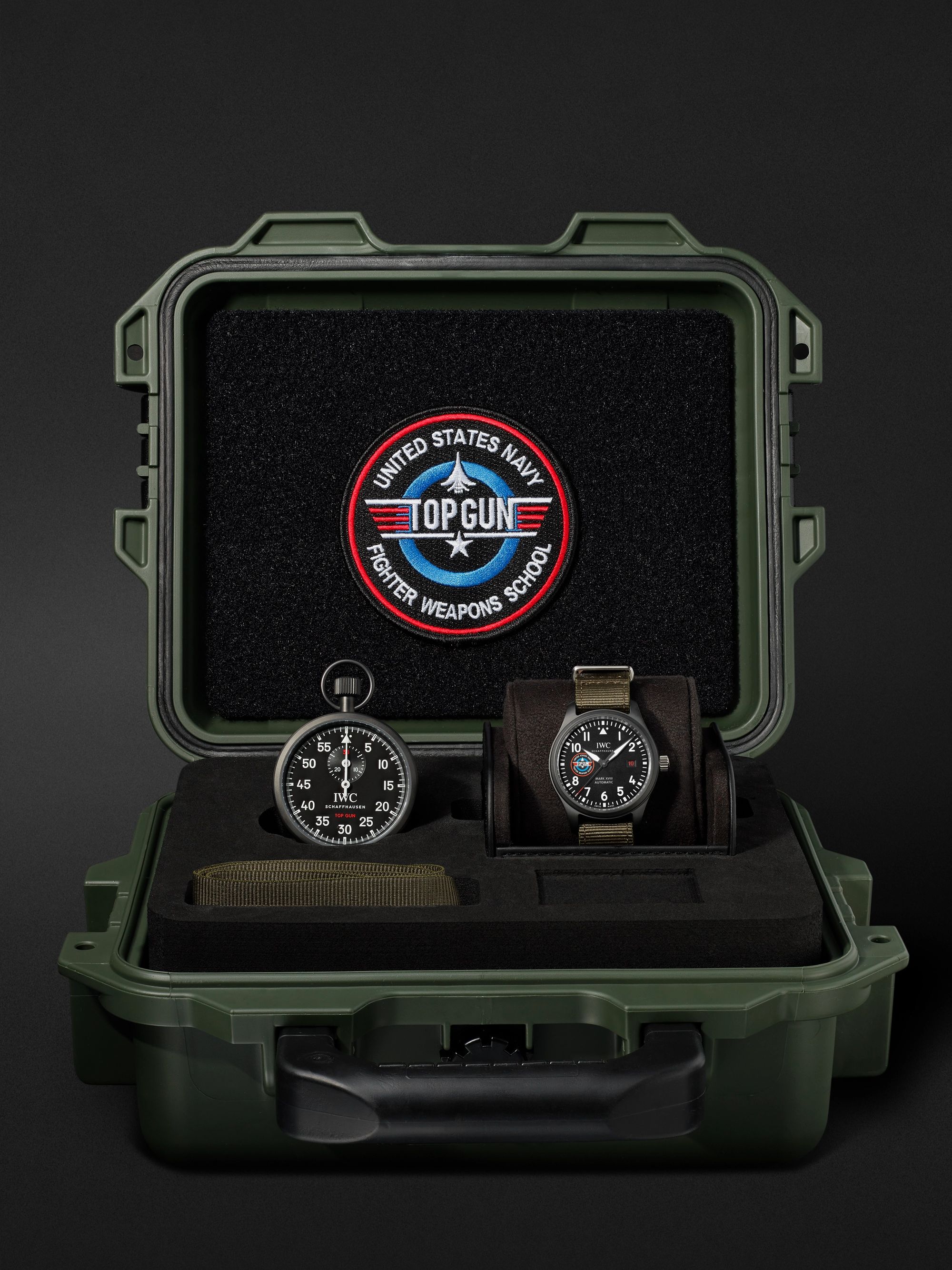 IWC SCHAFFHAUSEN Pilot's Mark XVIII Top Gun Edition 'SFTI' Limited Edition Automatic 41mm Ceramic and Textile Watch with Stopwatch, Ref. No. IW324711