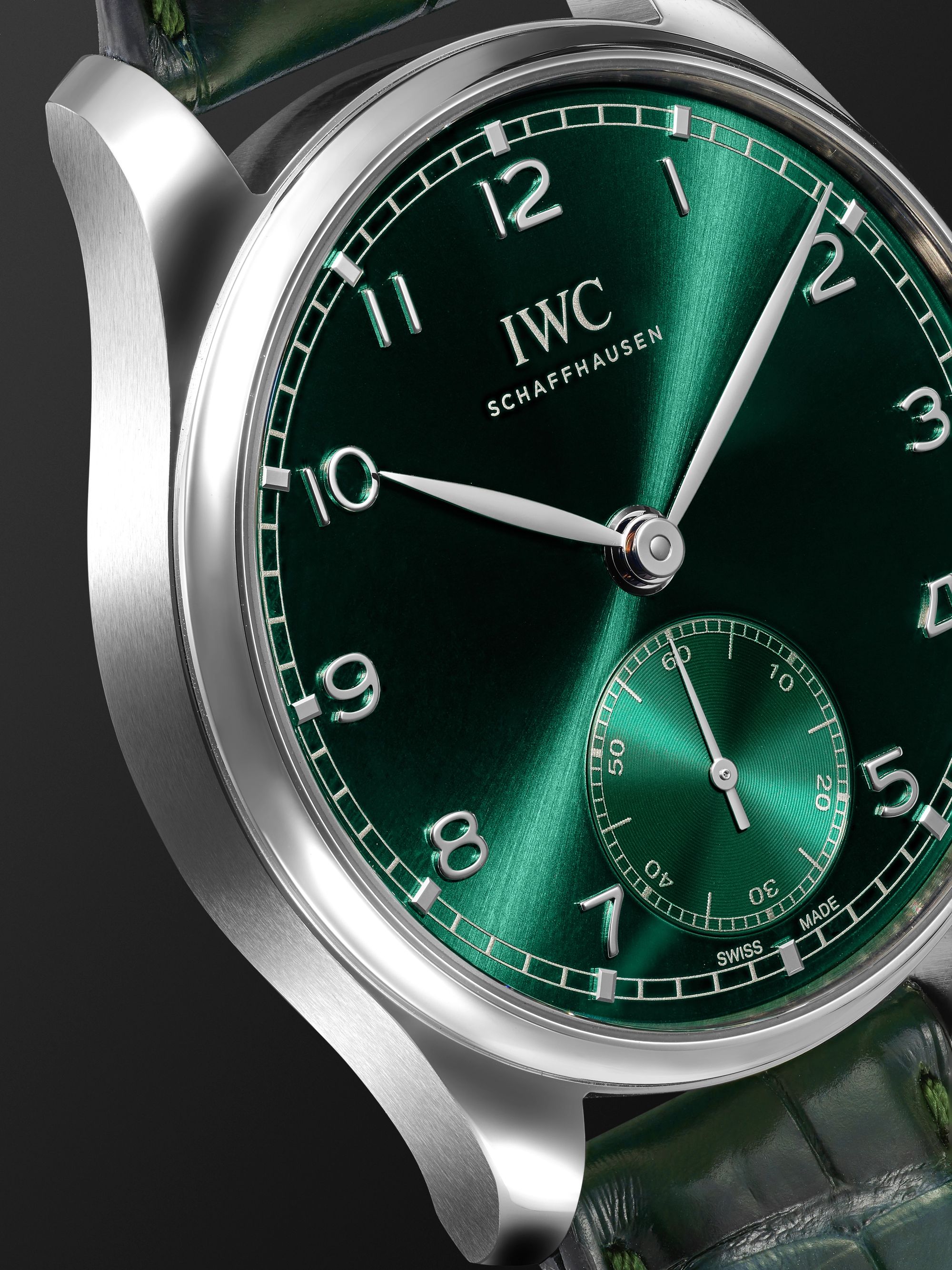 IWC SCHAFFHAUSEN Portugieser Automatic Chronograph 40mm Stainless Steel and Alligator Watch, Ref. No. IW358310