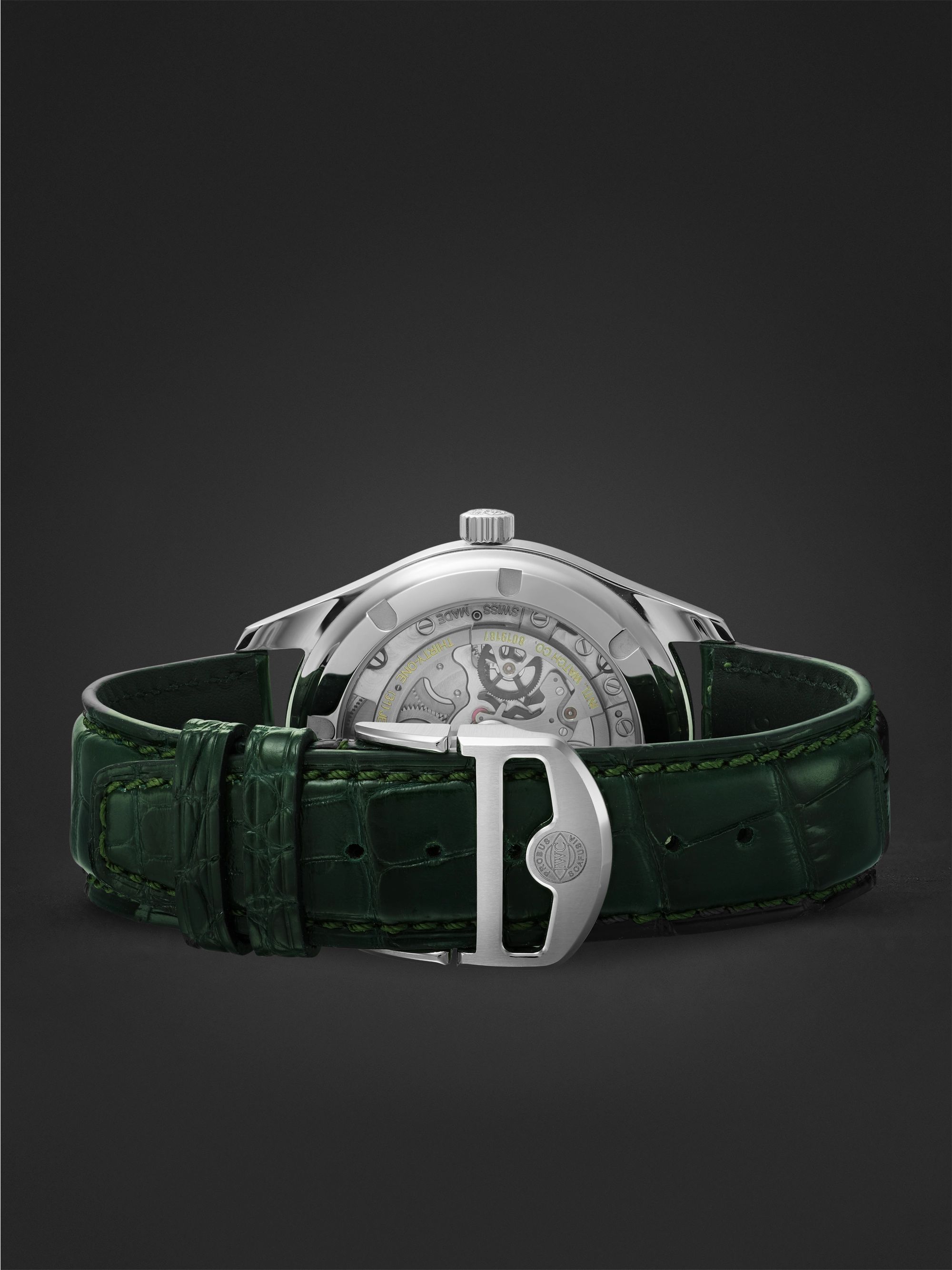 IWC SCHAFFHAUSEN Portugieser Automatic Chronograph 40mm Stainless Steel and Alligator Watch, Ref. No. IW358310