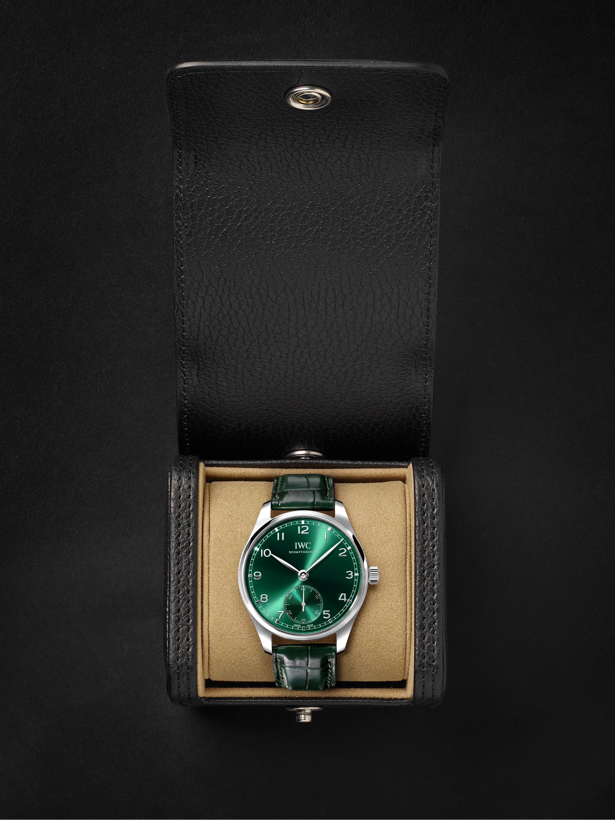 IWC SCHAFFHAUSEN Portugieser Automatic Chronograph 40mm Stainless Steel and Alligator Watch, Ref. No. IW358310