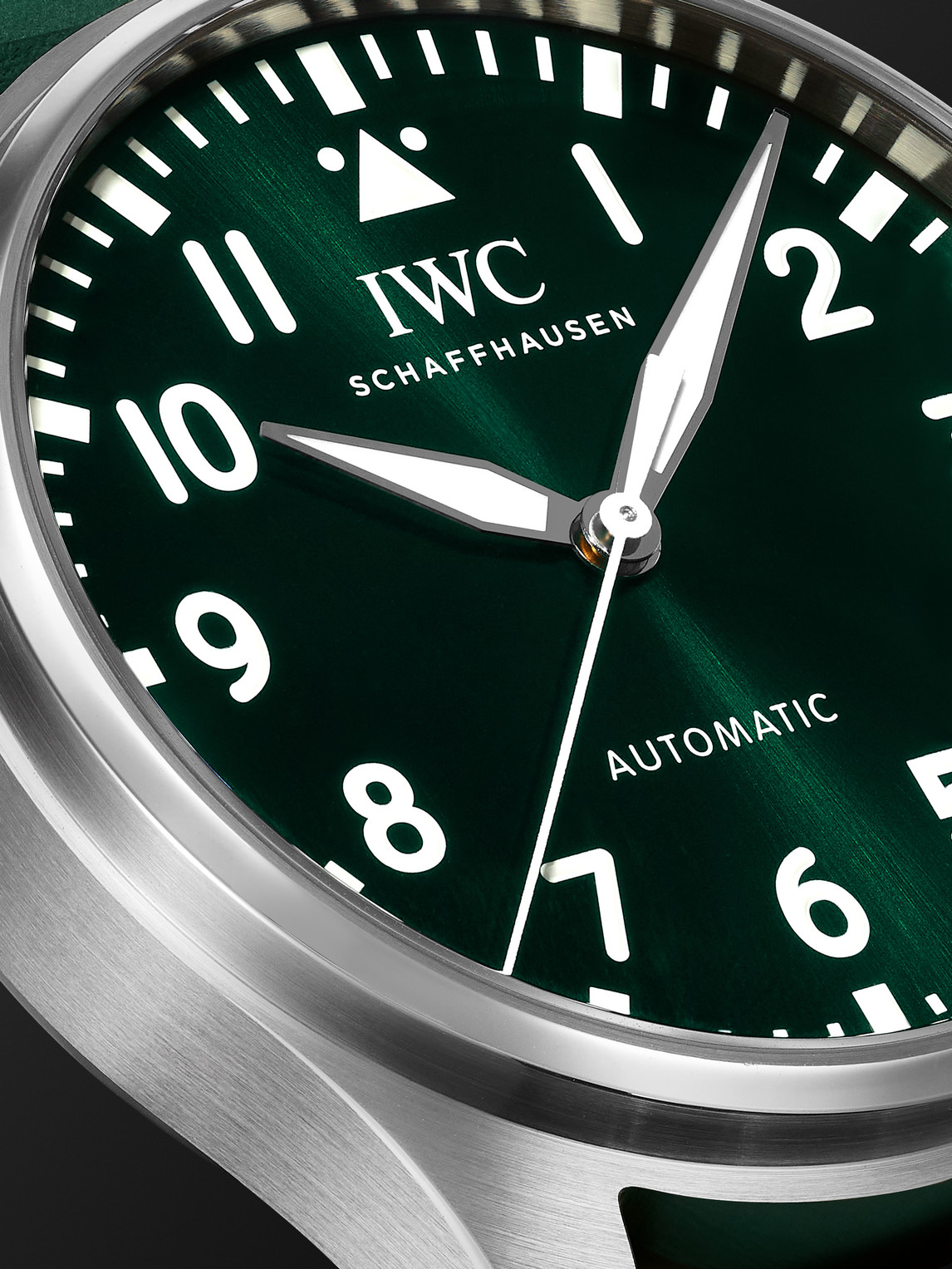 Shop Iwc Schaffhausen Big Pilot's Automatic 43mm Stainless Steel And Rubber Watch, Ref. No. Iw329306 In Green
