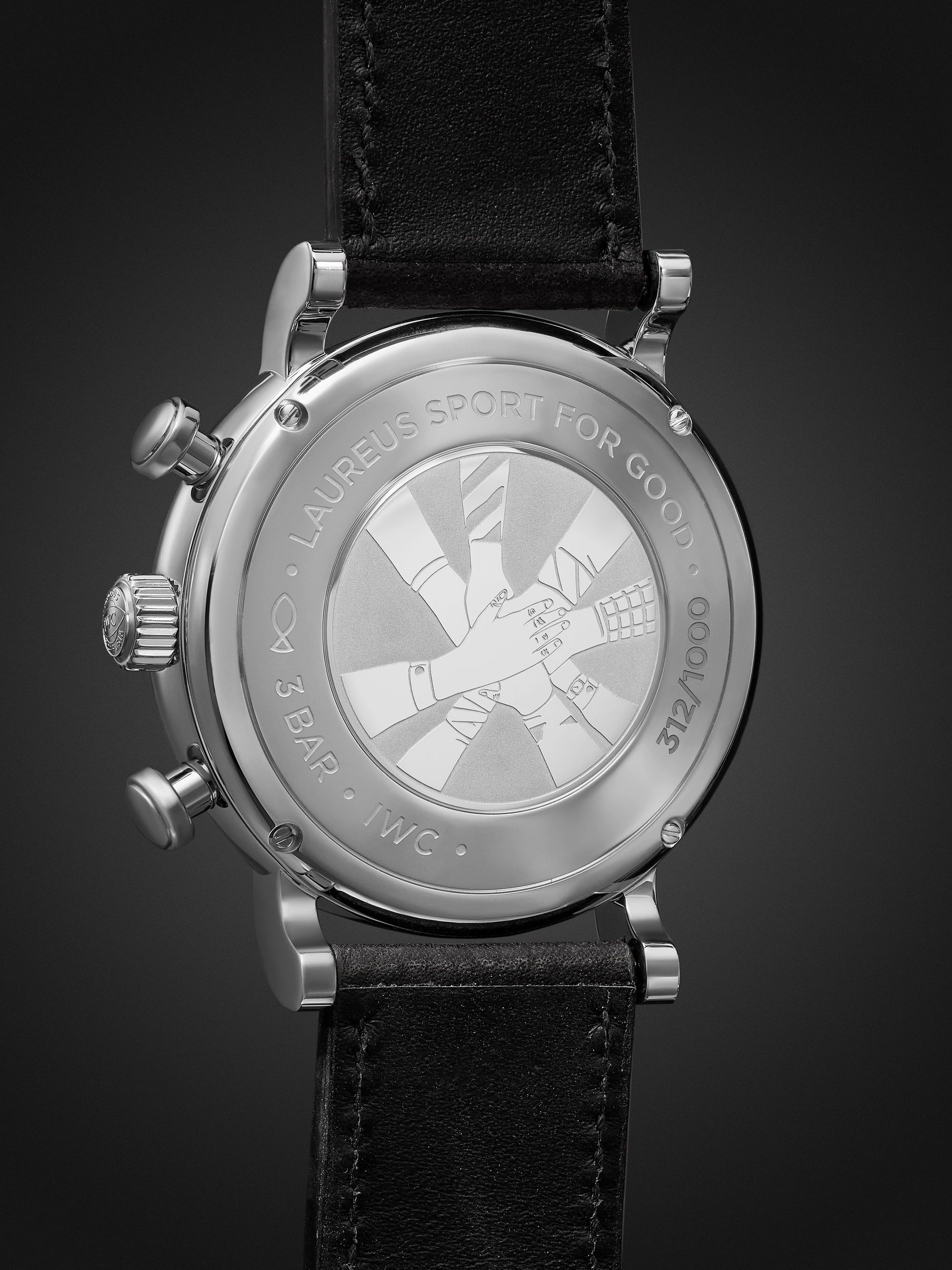 IWC SCHAFFHAUSEN + Laureus Sport for Good Portofino 39 Limited Edition Automatic Chronograph 39mm Stainless Steel and Leather Watch, Ref. No. IW391408