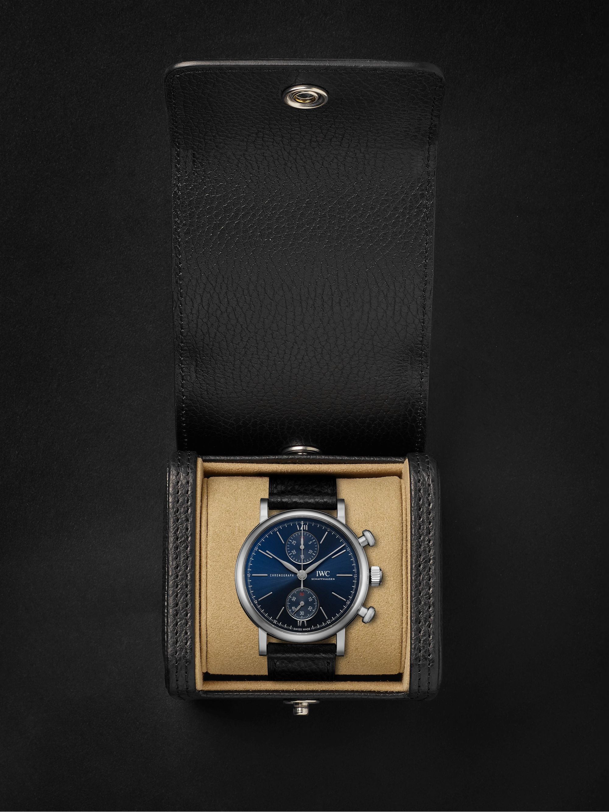 IWC SCHAFFHAUSEN + Laureus Sport for Good Portofino 39 Limited Edition Automatic Chronograph 39mm Stainless Steel and Leather Watch, Ref. No. IW391408