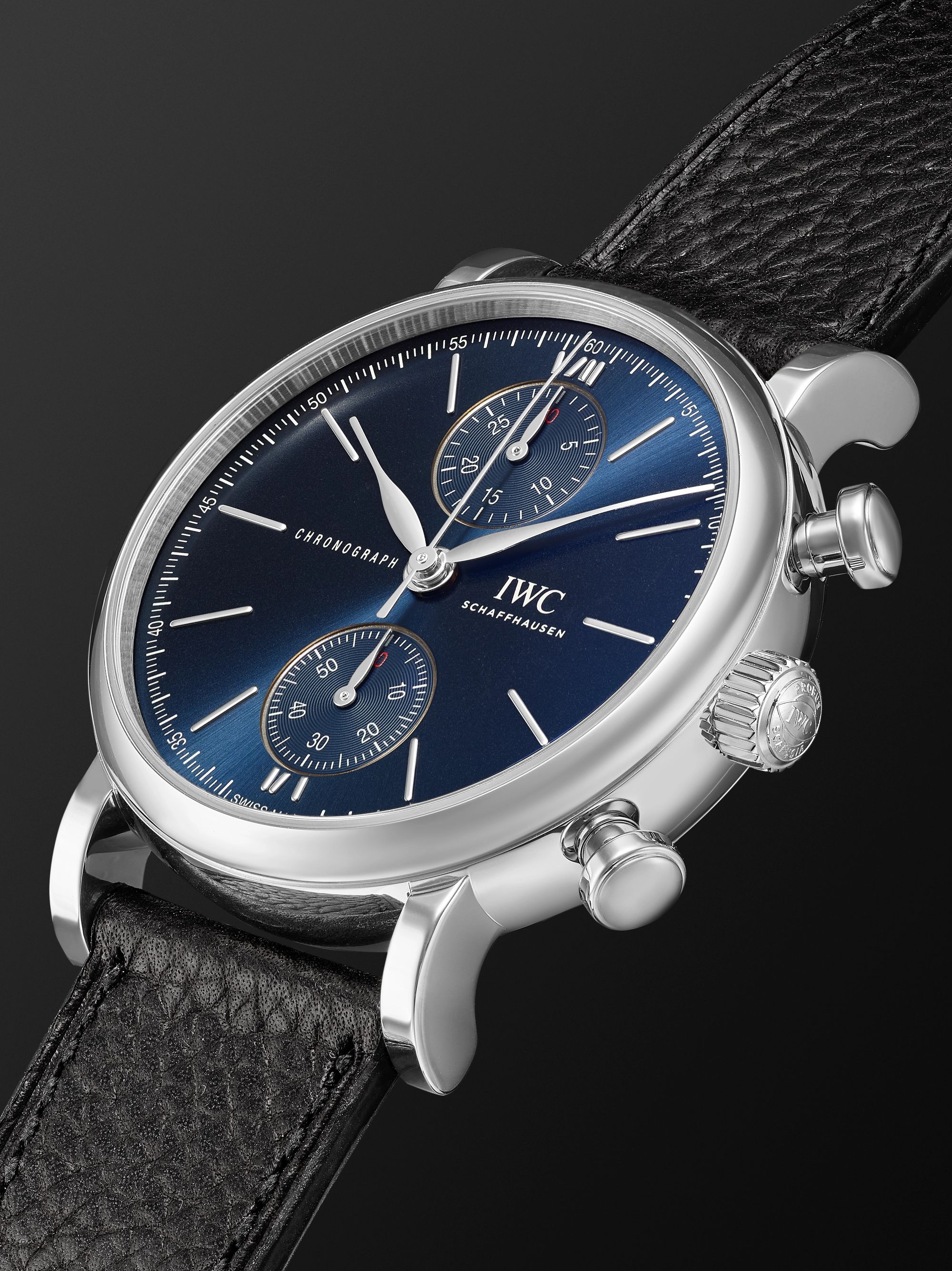IWC SCHAFFHAUSEN + Laureus Sport for Good Portofino 39 Limited Edition Automatic Chronograph 39mm Stainless Steel and Leather Watch, Ref. No. IW391408