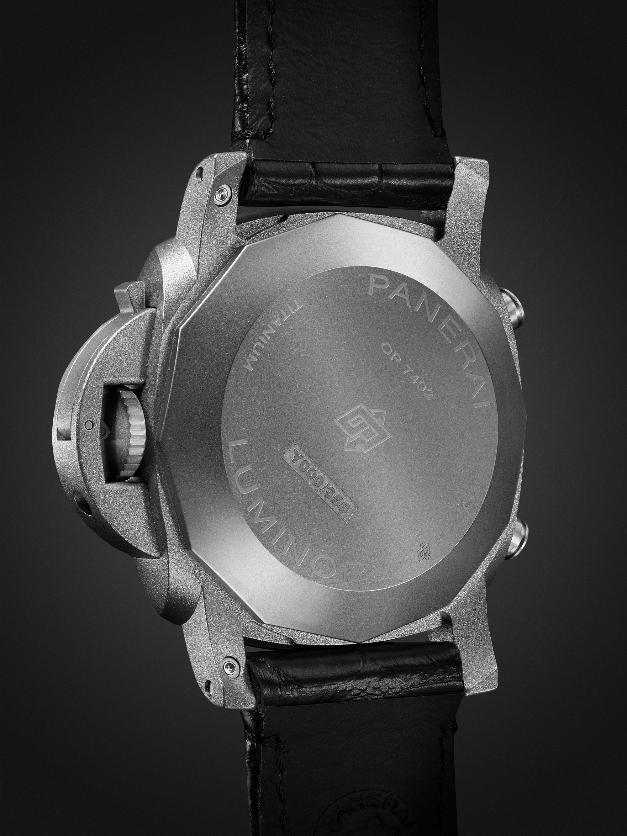 PANERAI Luminor Chrono Flyback Zebra Automatic 44mm Titanium and Alligator Watch, Ref. No. PAM01297
