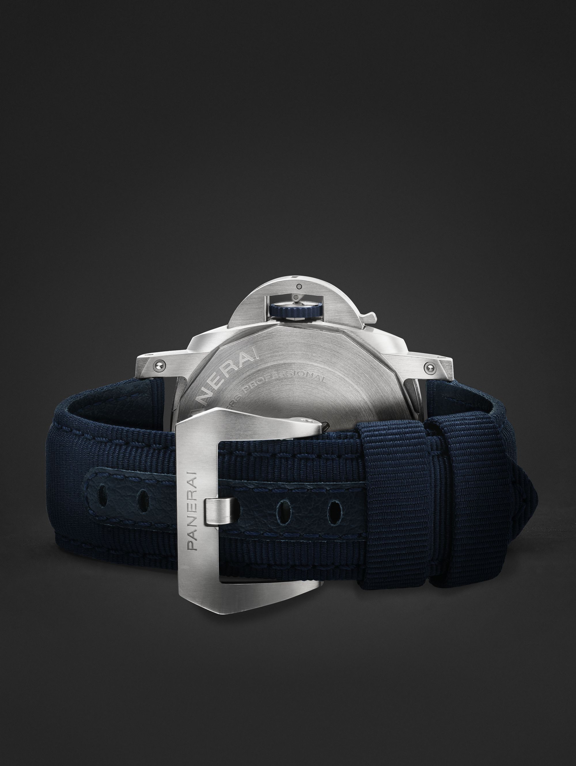 PANERAI Submersible QuarantaQuattro Automatic 44mm eSteel™ and Webbing Watch, Ref. No. PAM01289