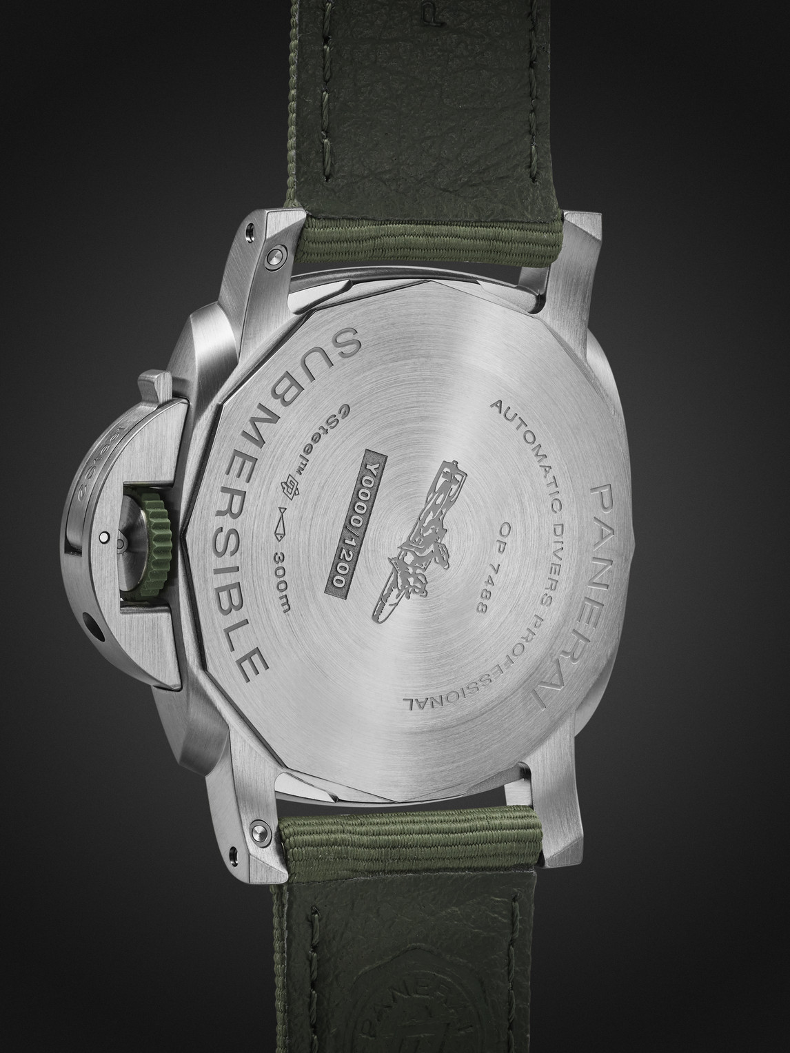  Panerai - Submersible Quarantaquattro Automatic 44mm Esteel™ And Webbing Watch, Ref. No. Pam01287 - Men - Green 