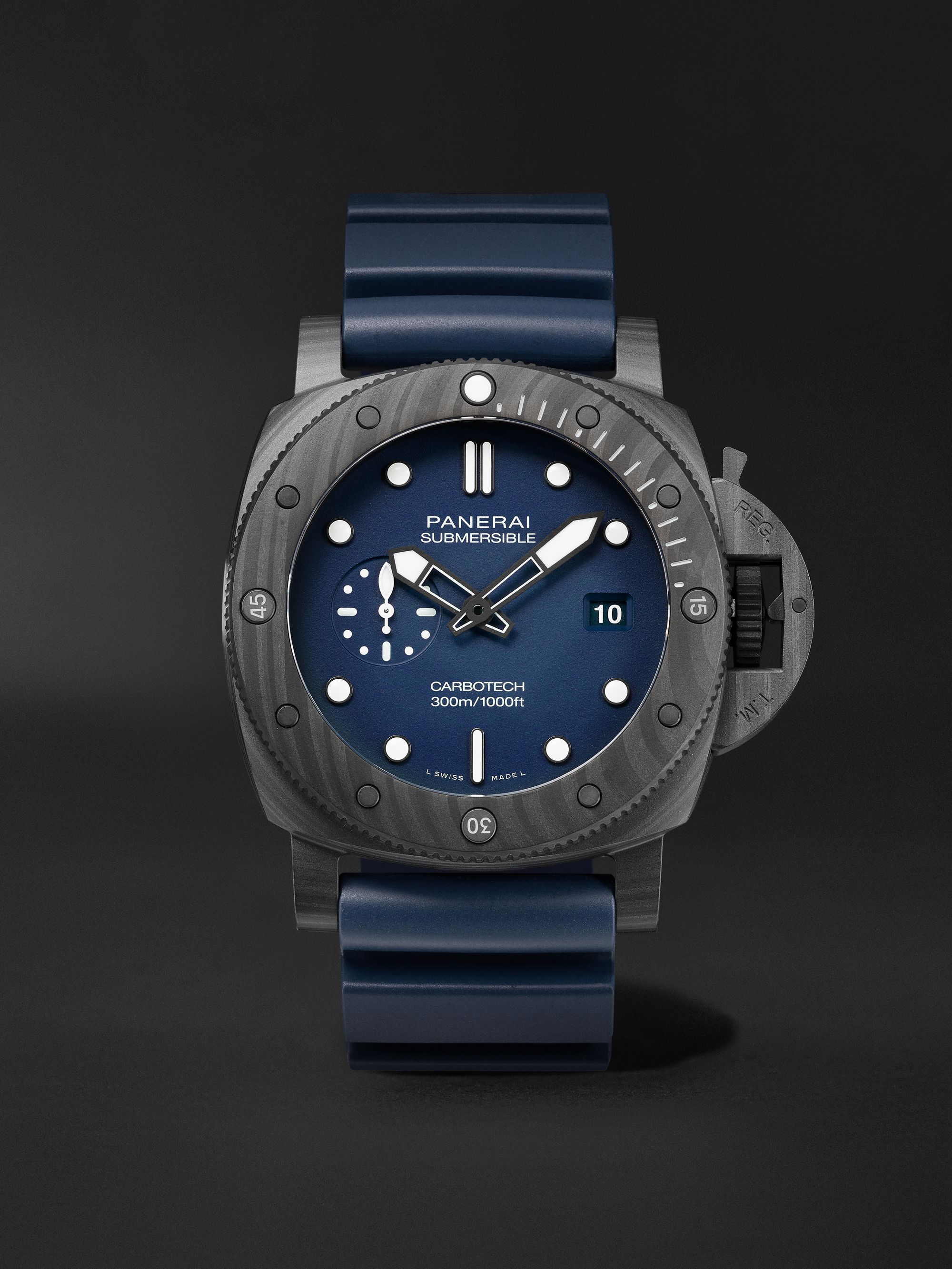 PANERAI Submersible QuarantaQuattro Automatic 44mm Carbotech™ and Rubber Watch, Ref. No. PAM01232
