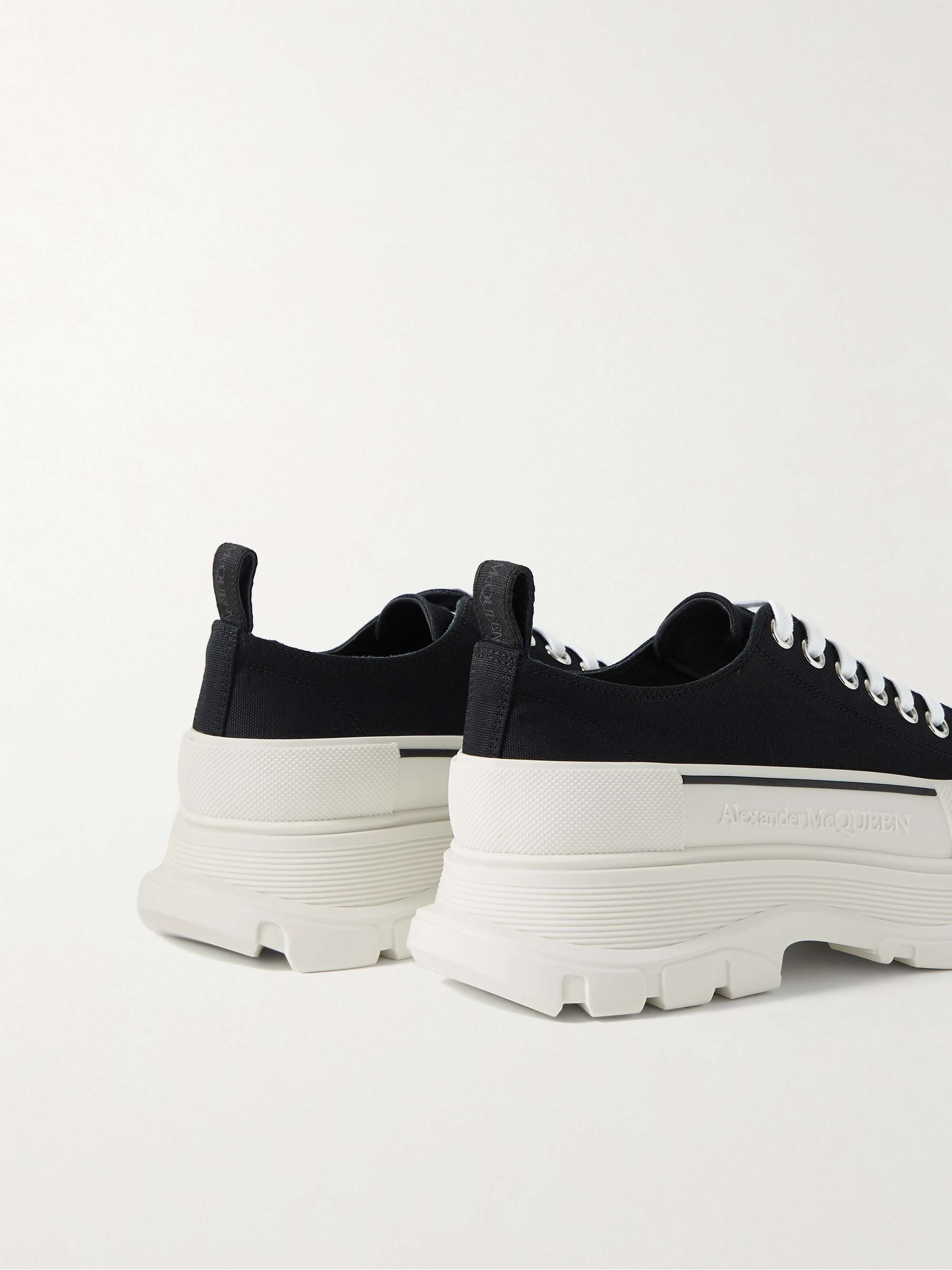 ALEXANDER MCQUEEN Tread Slick Exaggerated-Sole Canvas Sneakers