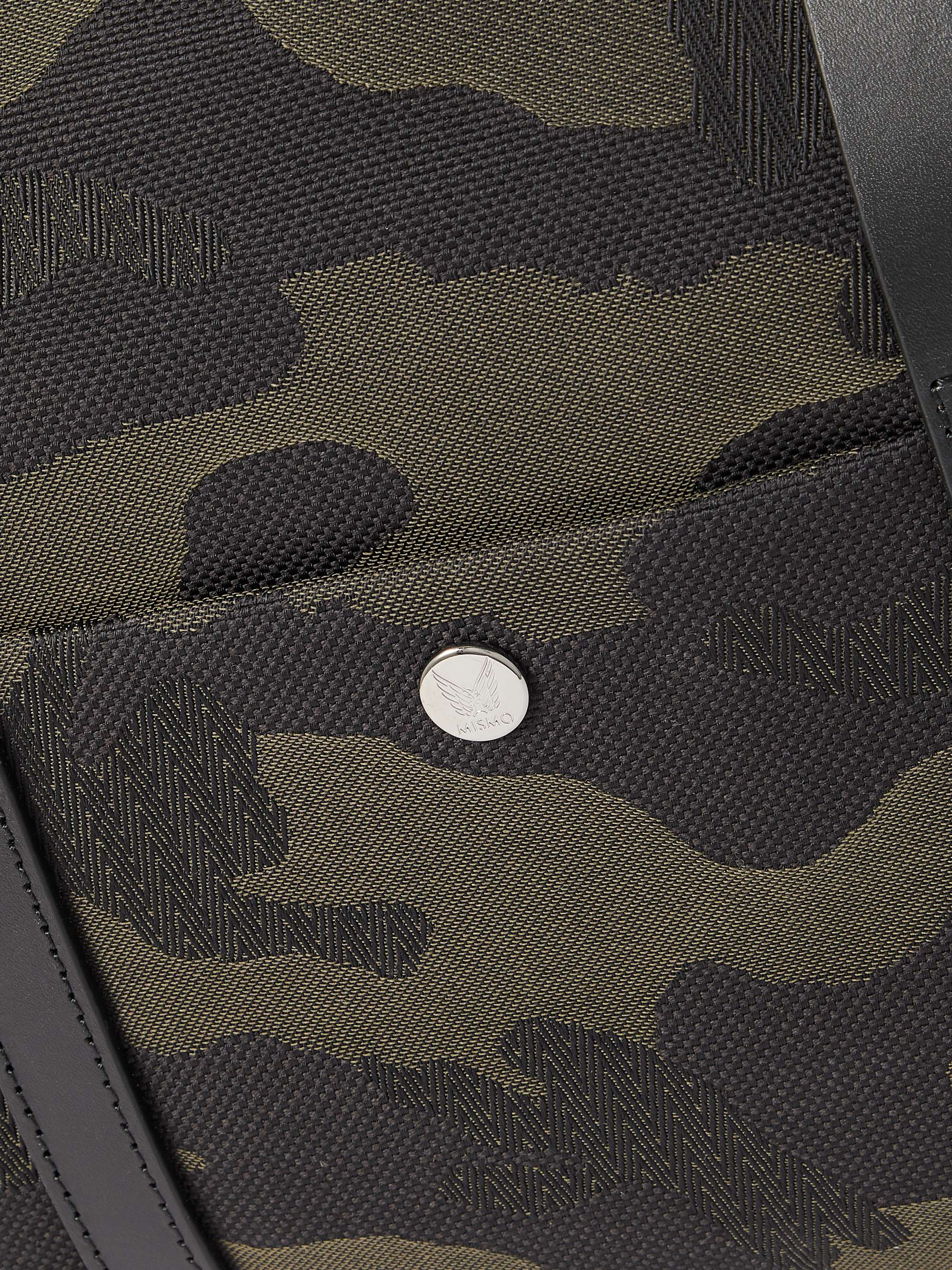 MISMO Utility Leather-Trimmed Camouflage-Jacquard Holdall