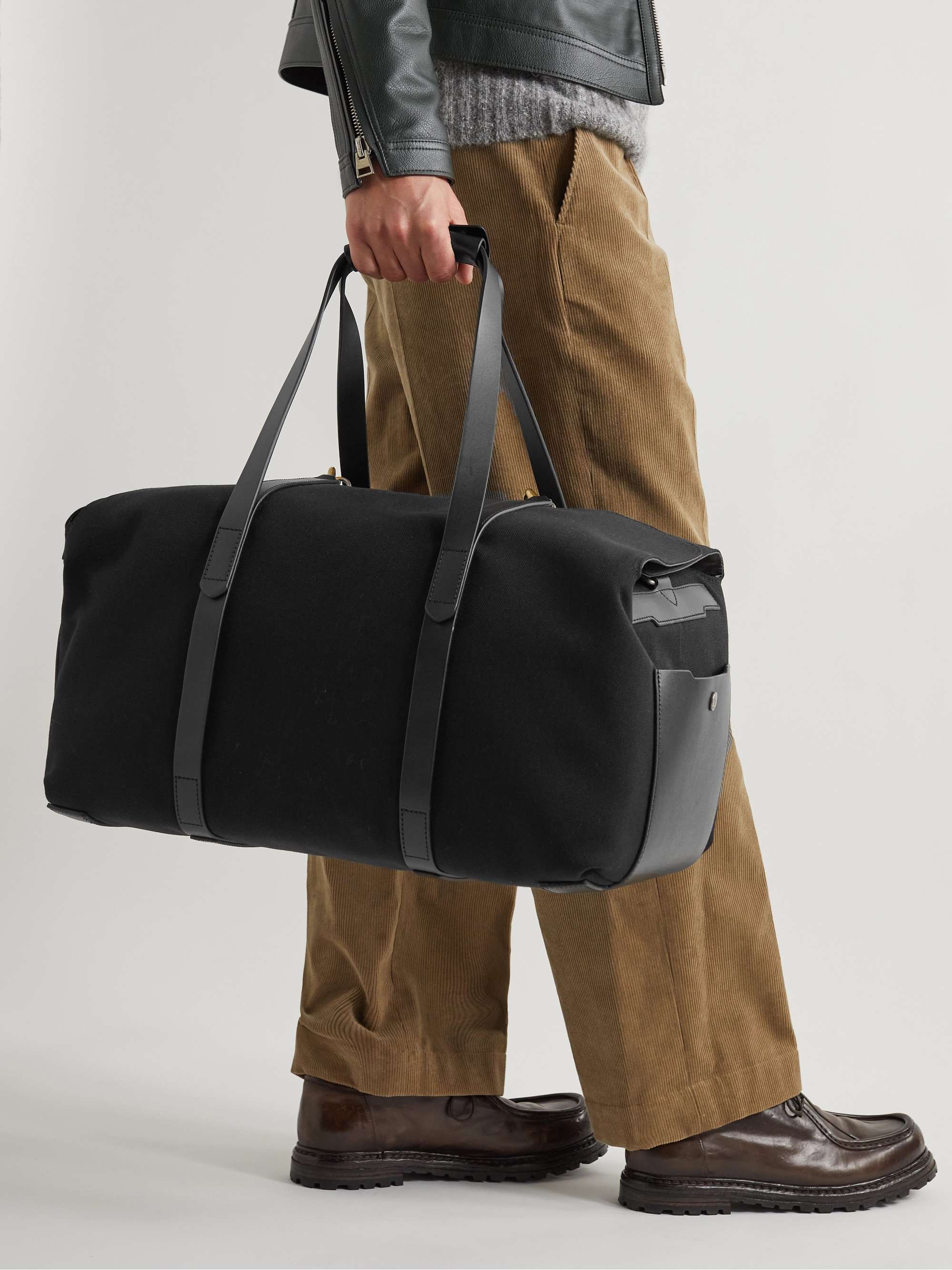 MISMO M/S Supply Leather-Trimmed Canvas Holdall