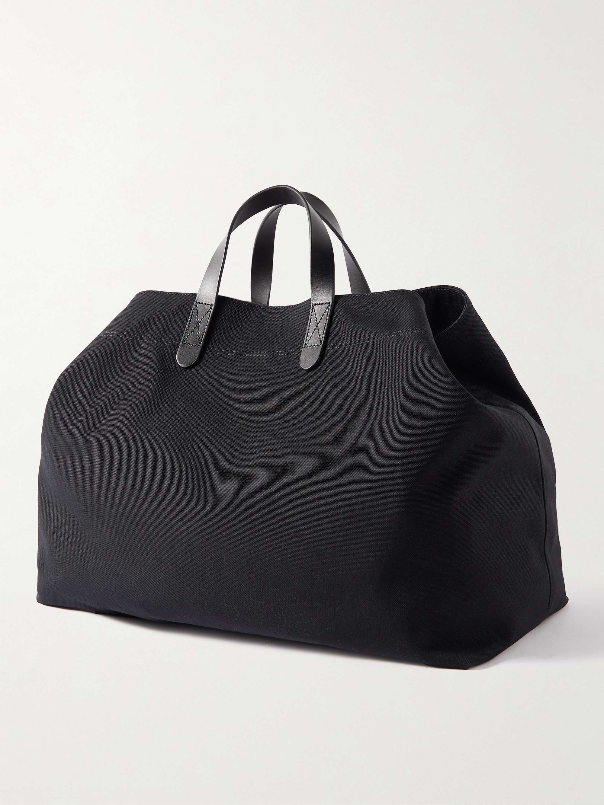 MISMO M/S Haven Leather-Trimmed Canvas Weekend Bag