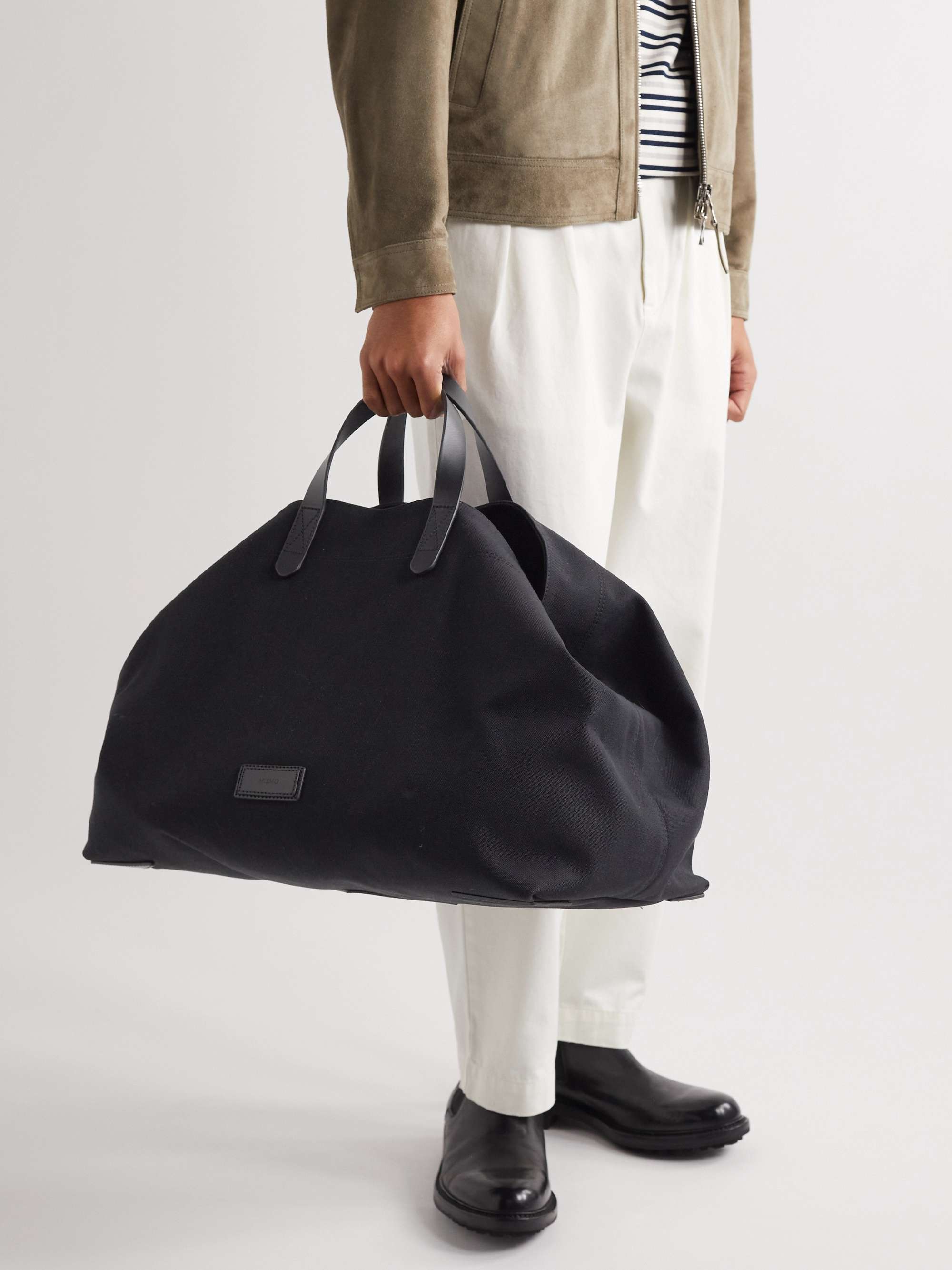 MISMO M/S Haven Leather-Trimmed Canvas Weekend Bag