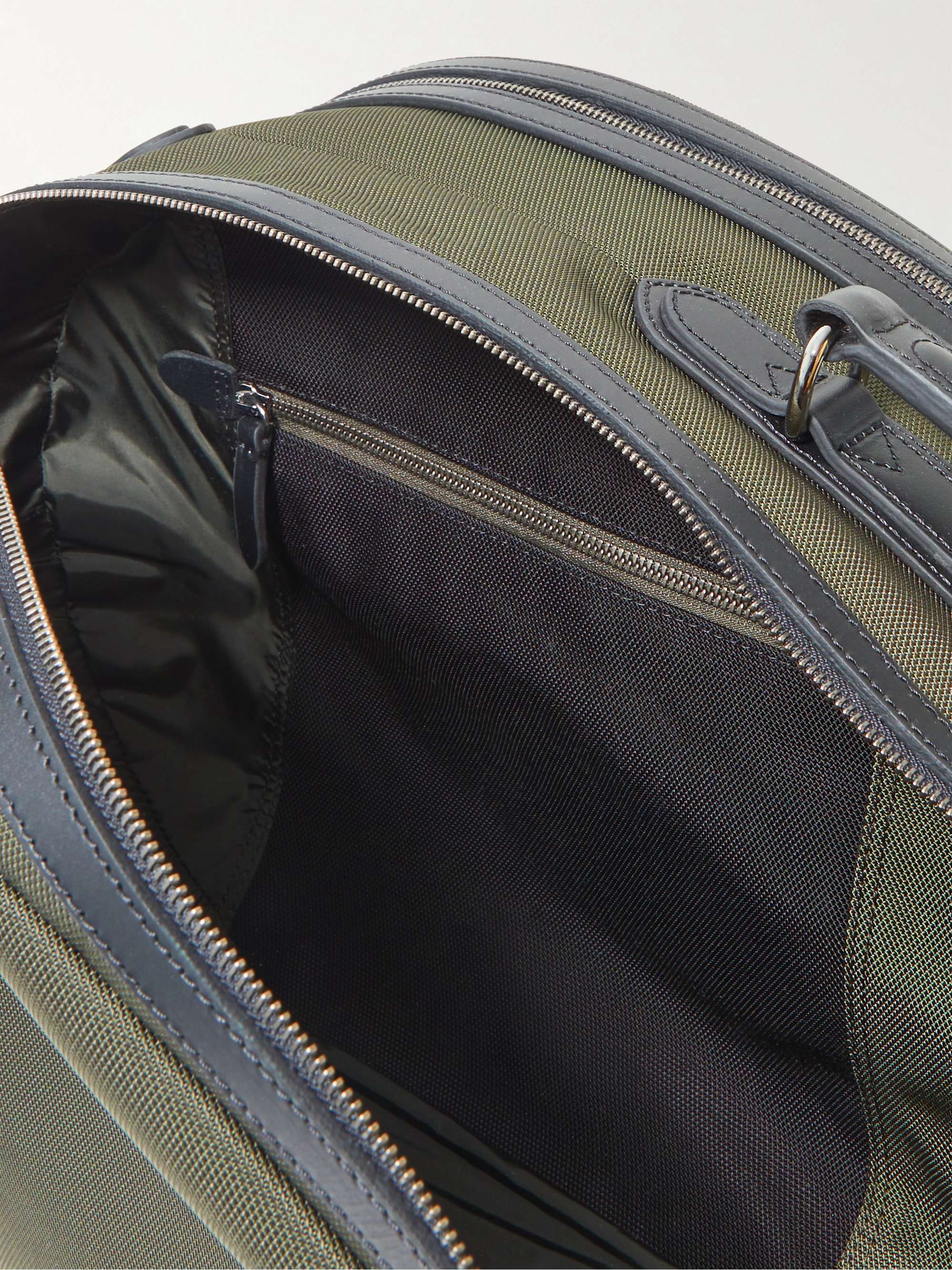 MISMO Leather-Trimmed Ballistic Nylon Tennis Bag
