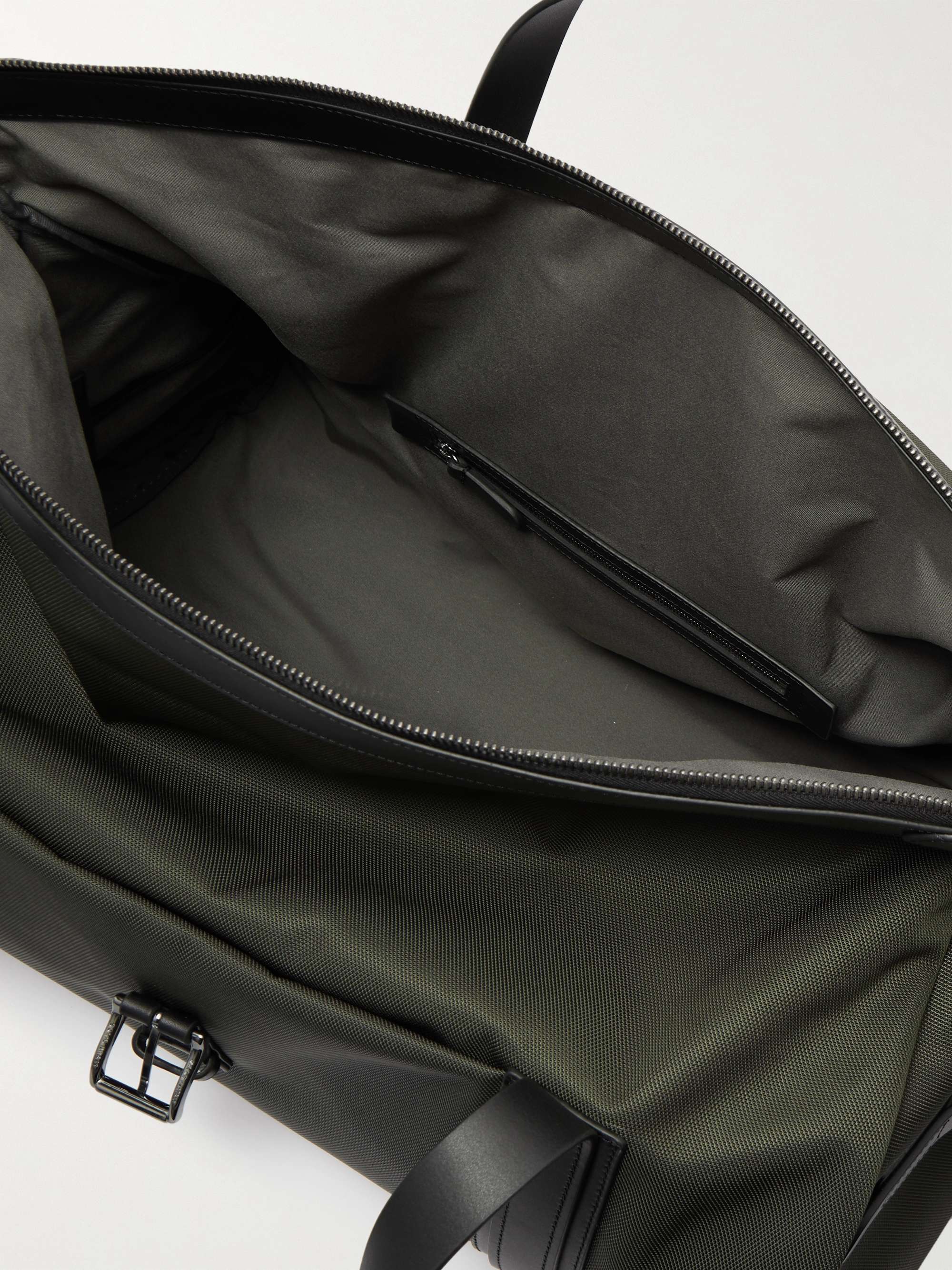 MISMO M/S Explorer Leather-Trimmed Ballistic Nylon Holdall