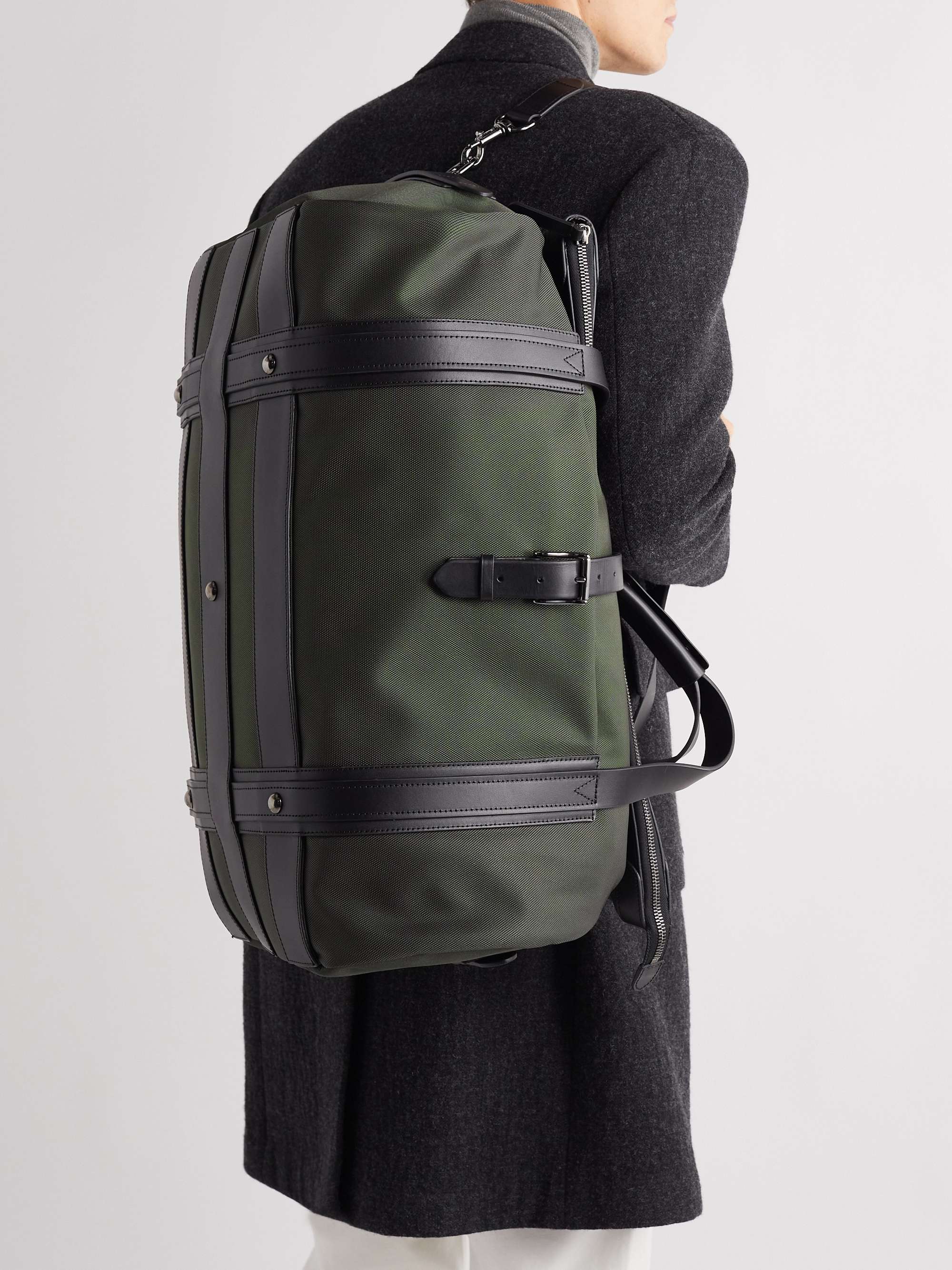 MISMO M/S Explorer Leather-Trimmed Ballistic Nylon Holdall
