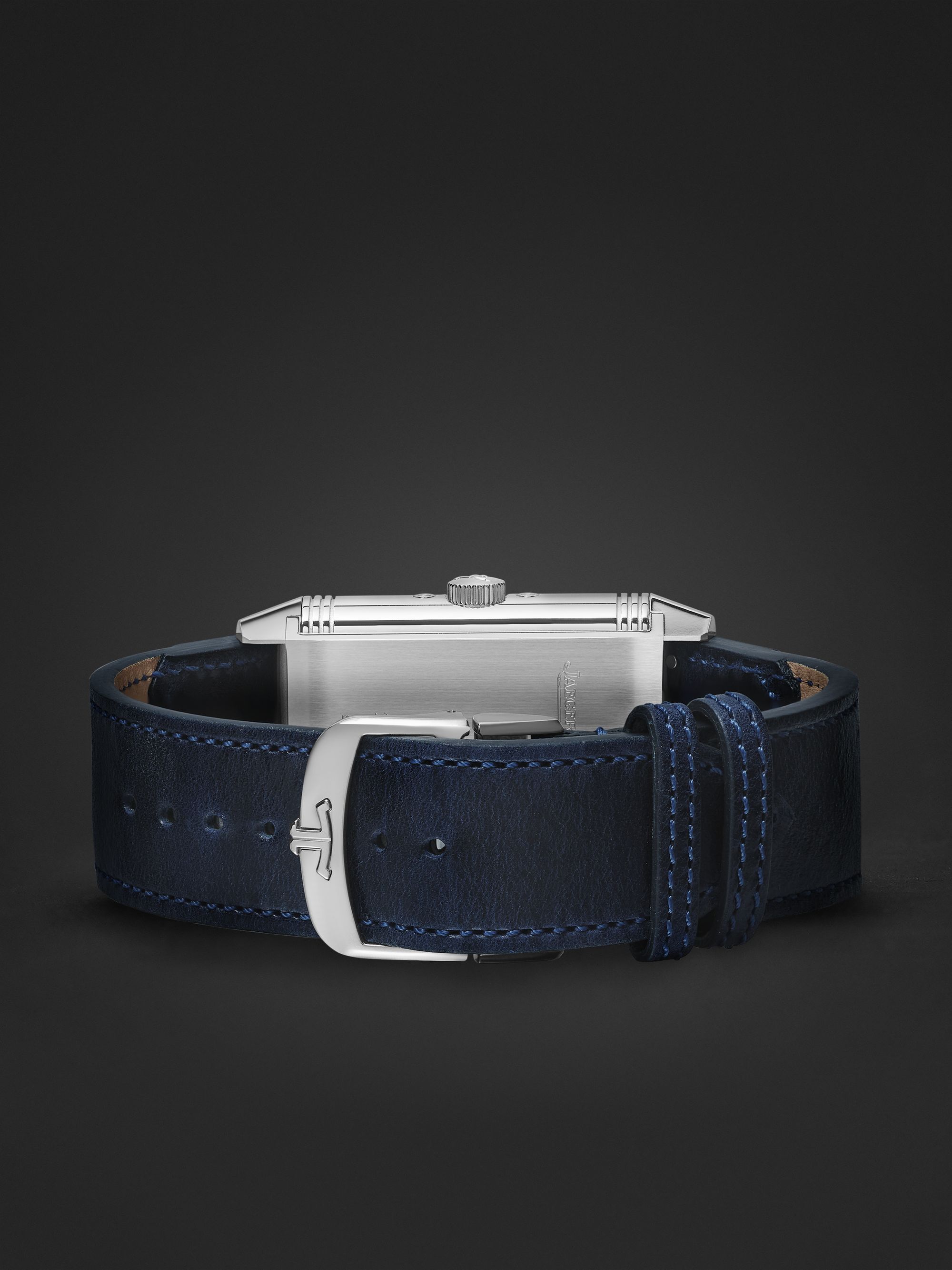 JAEGER-LECOULTRE + Casa Fagliano Reverso Tribute Duoface Calendar 29.9mm Stainless Steel, Leather and Canvas Watch, Ref. No. Q3918420