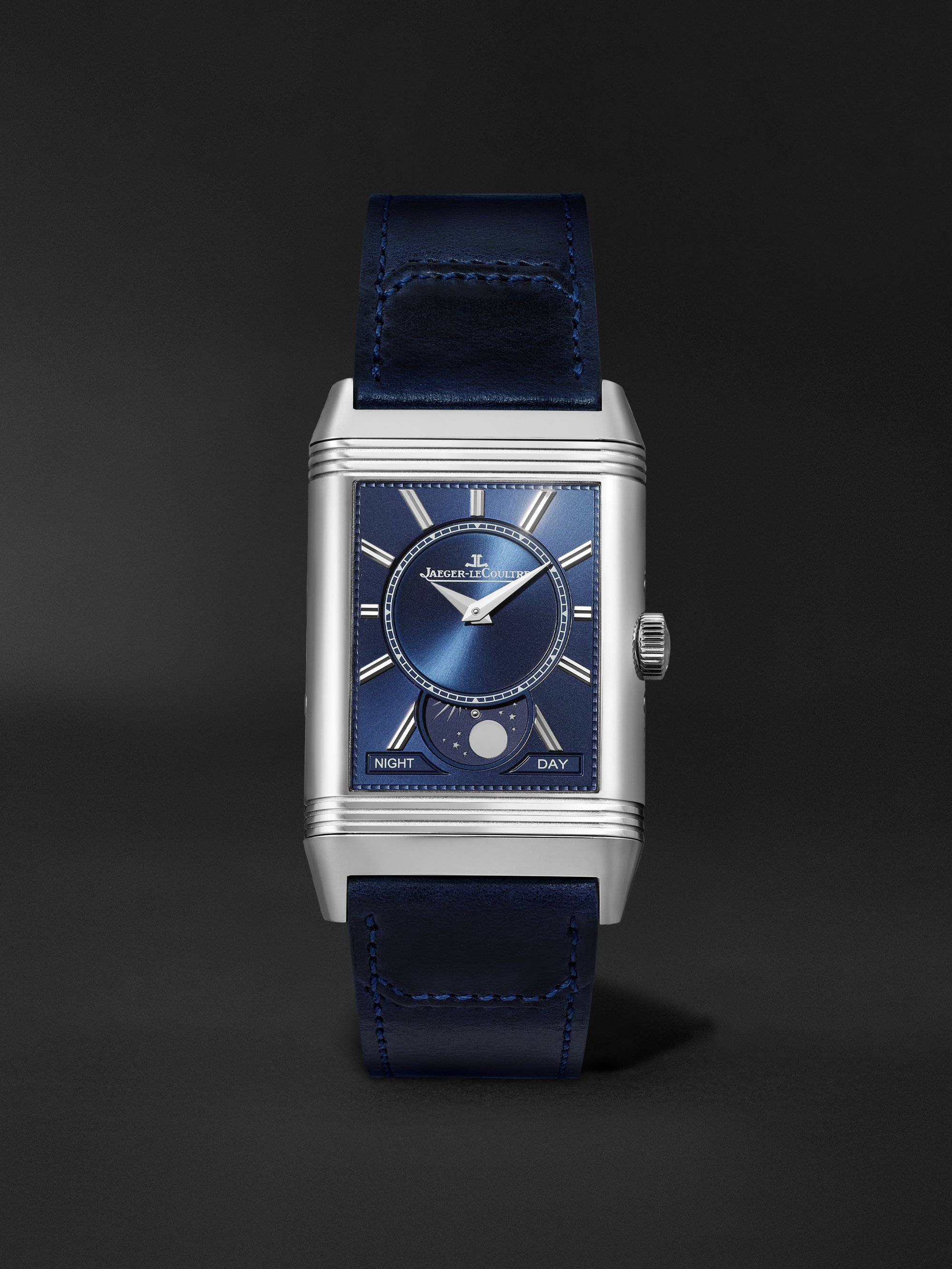 JAEGER-LECOULTRE + Casa Fagliano Reverso Tribute Duoface Calendar 29.9mm Stainless Steel, Leather and Canvas Watch, Ref. No. Q3918420