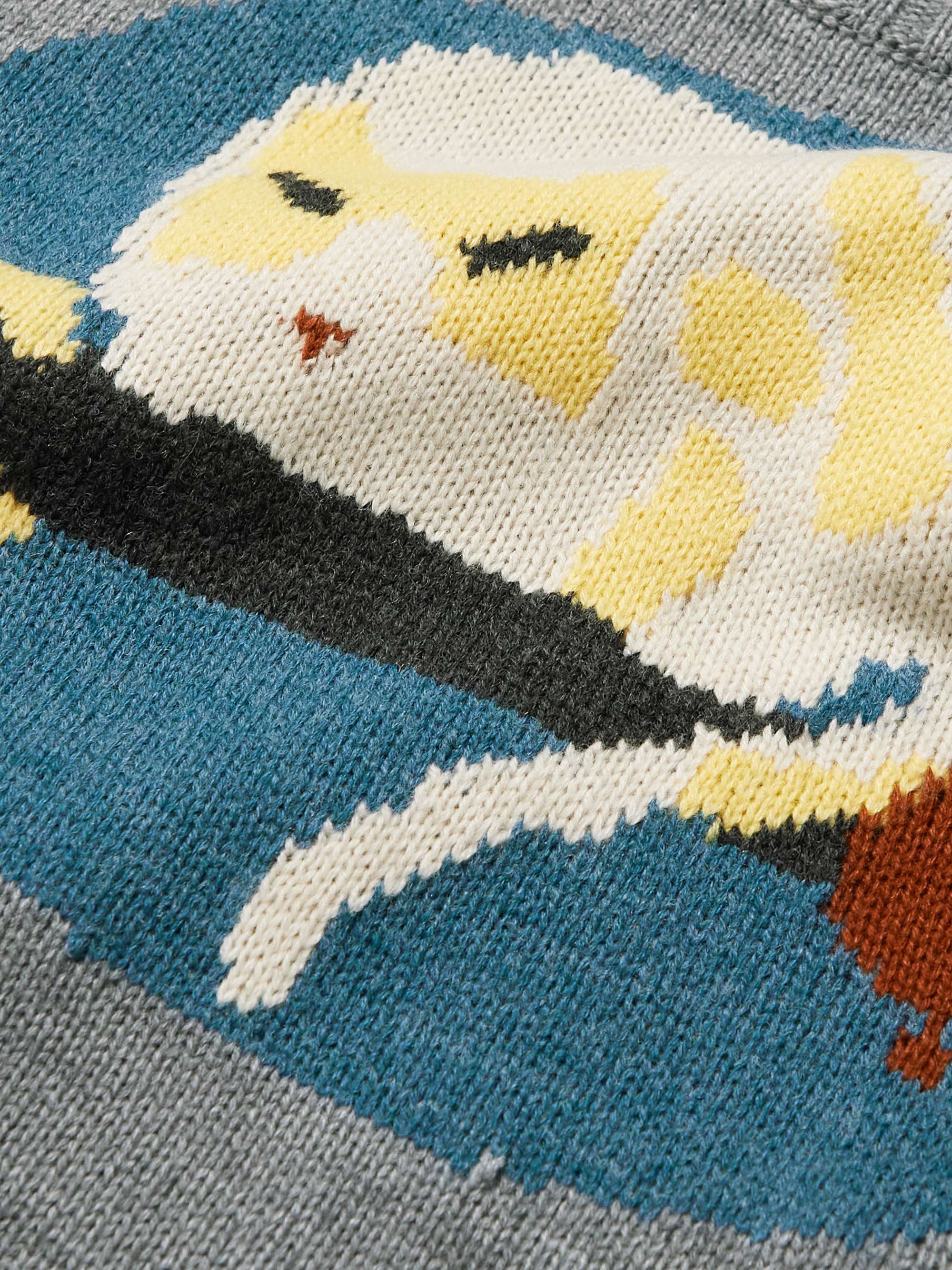 KAPITAL Fat Cat Intarsia Sweater