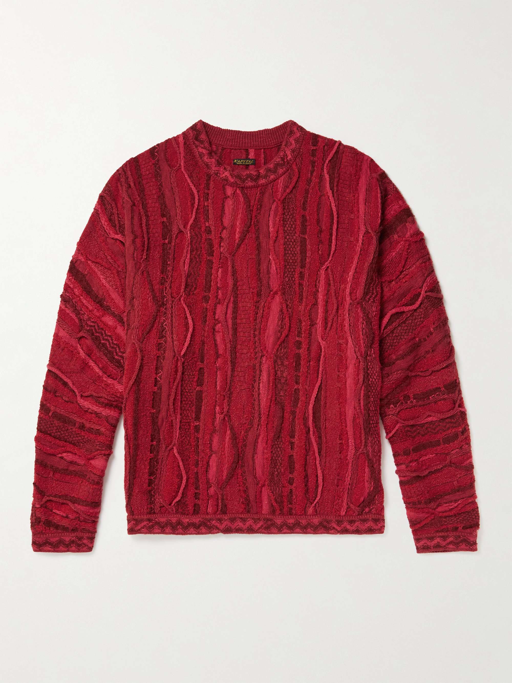 Jacquard-Knit Cotton-Blend Sweater