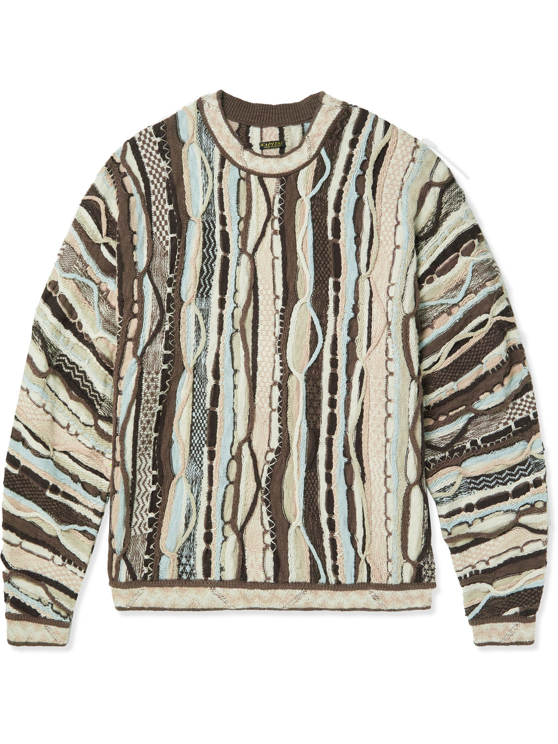 Kapital Cotton-jacquard Sweater In Brown