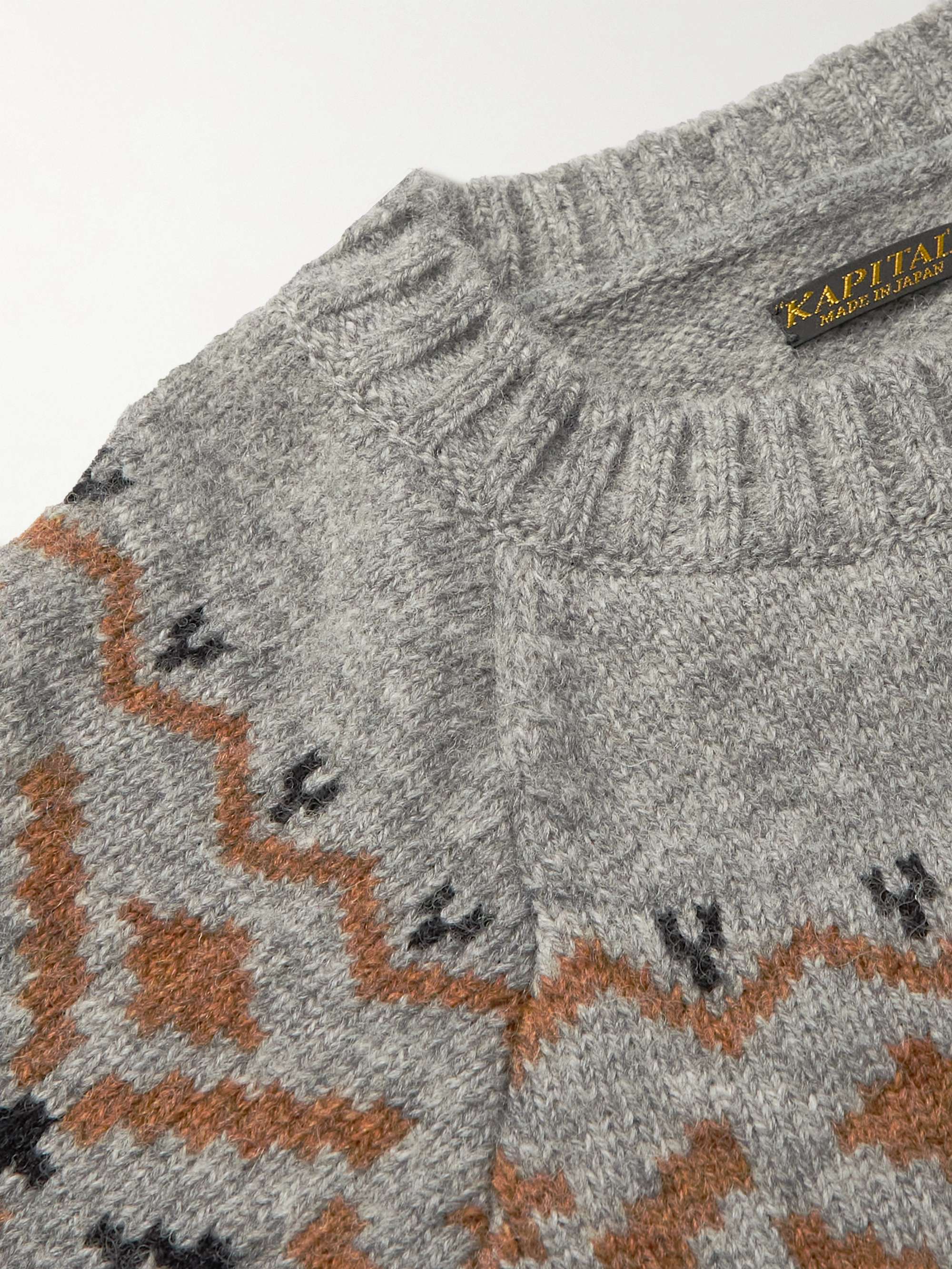 KAPITAL Intarsia Wool Sweater