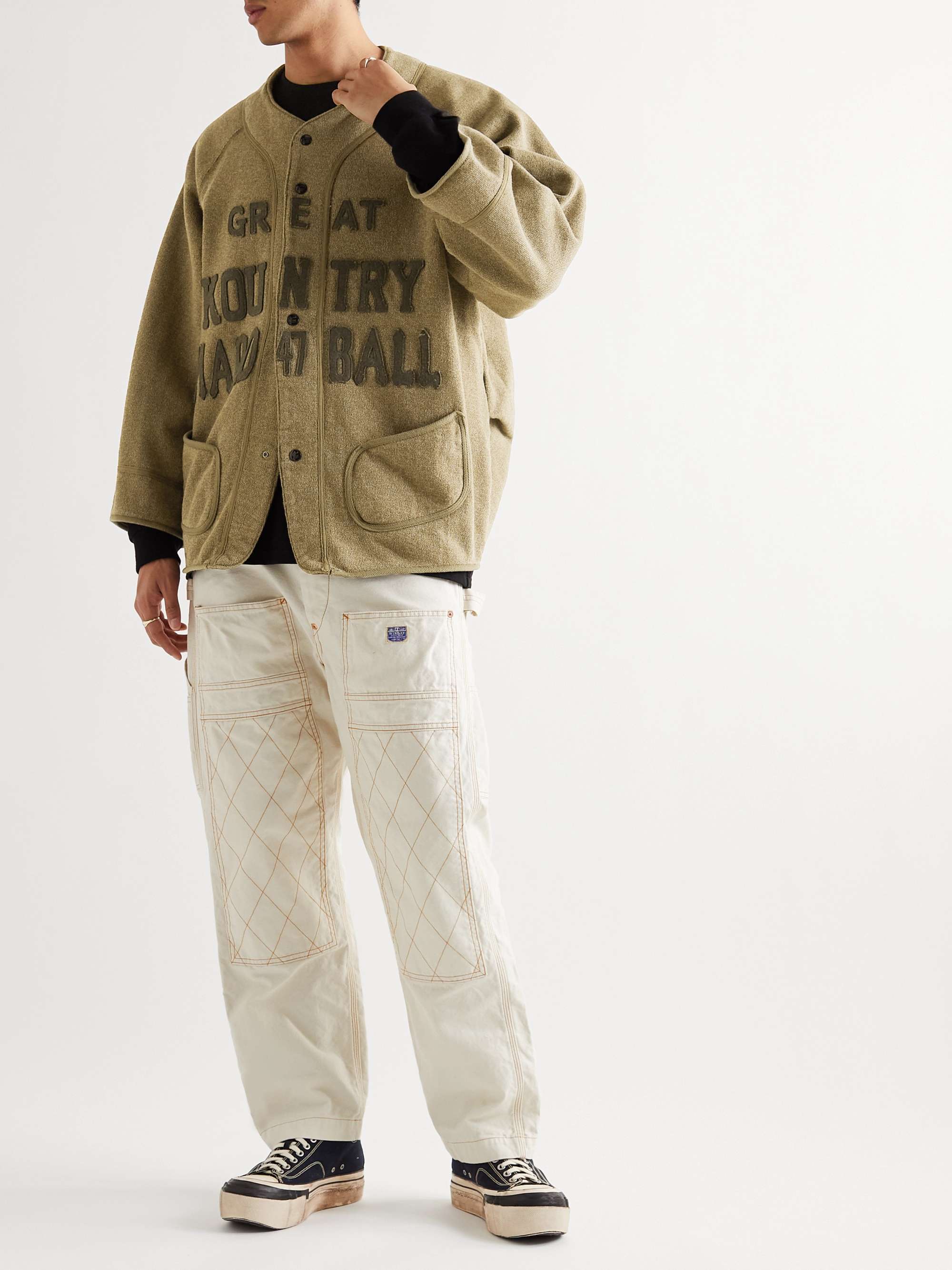 KAPITAL Beach Appliqued Cotton Cardigan