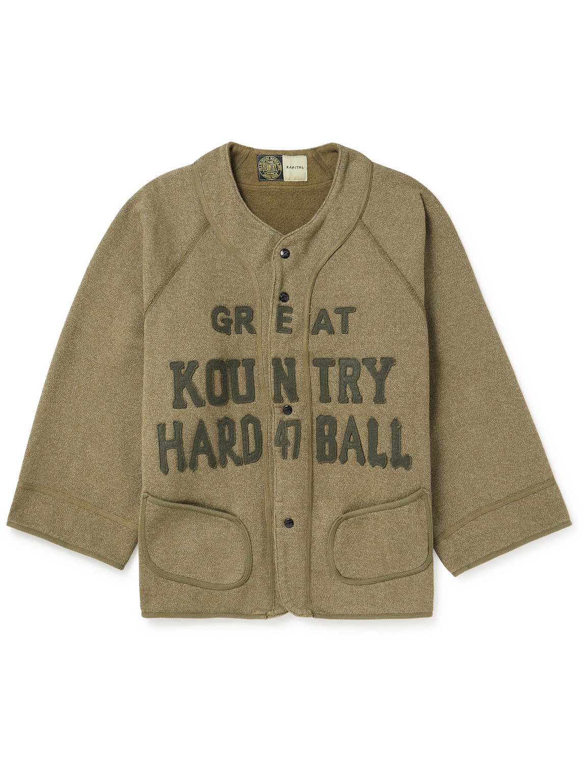 KAPITAL BEACH APPLIQUED COTTON CARDIGAN