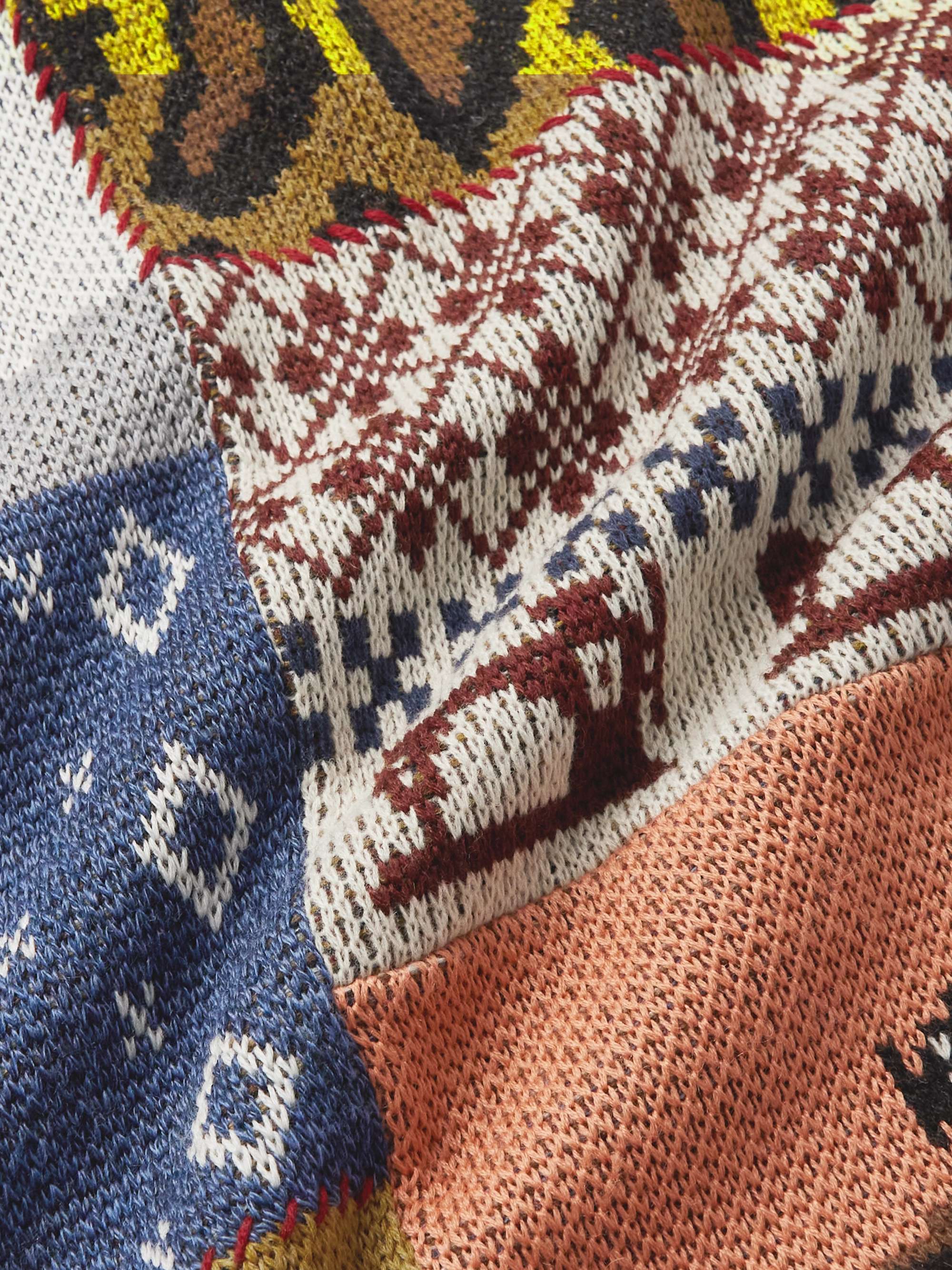 KAPITAL Kurogane Mishin Jacquard-Knit Wool-Blend Sweater