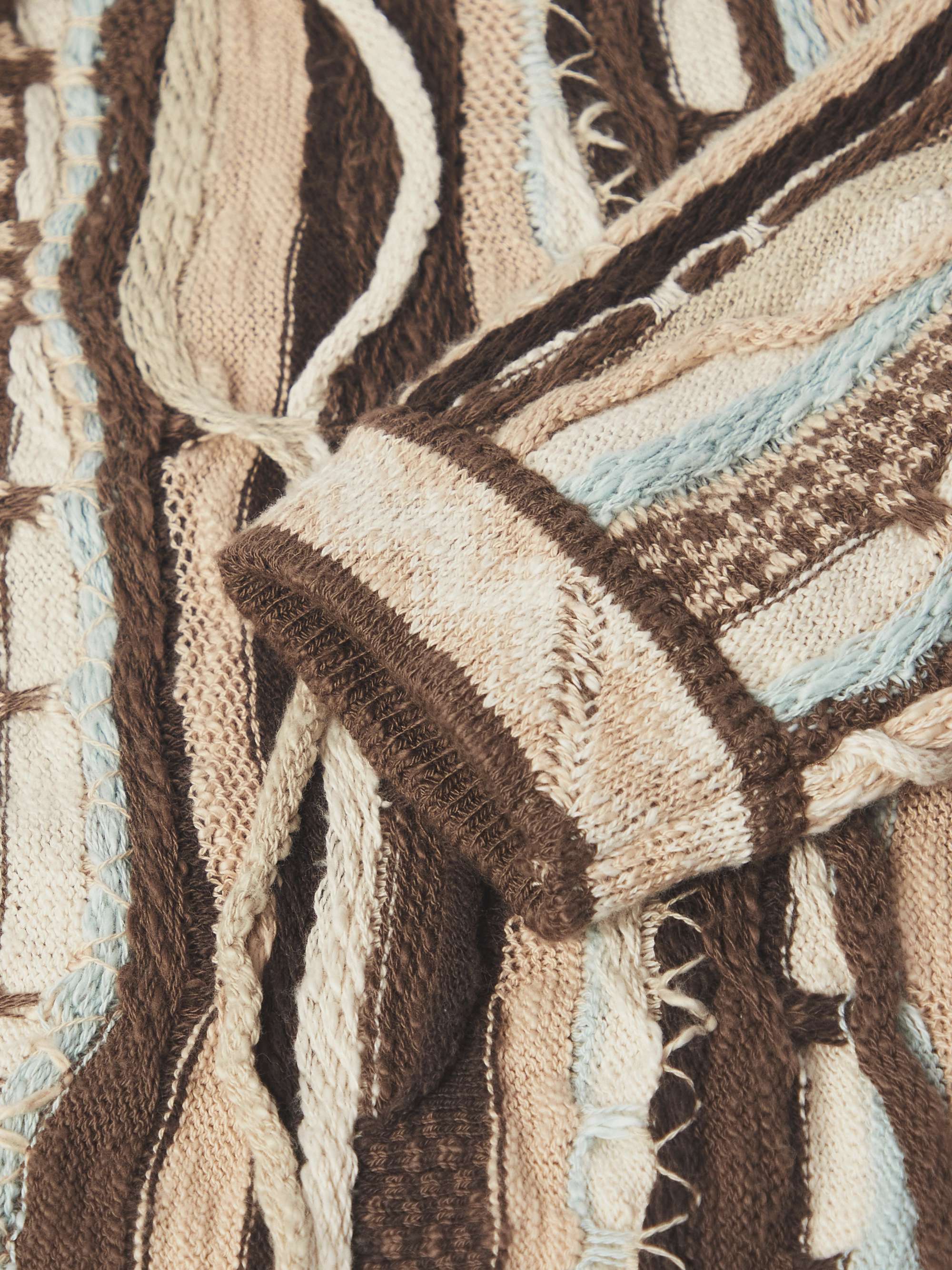 KAPITAL Gaudy Intarsia Cotton-Bouclé Cardigan