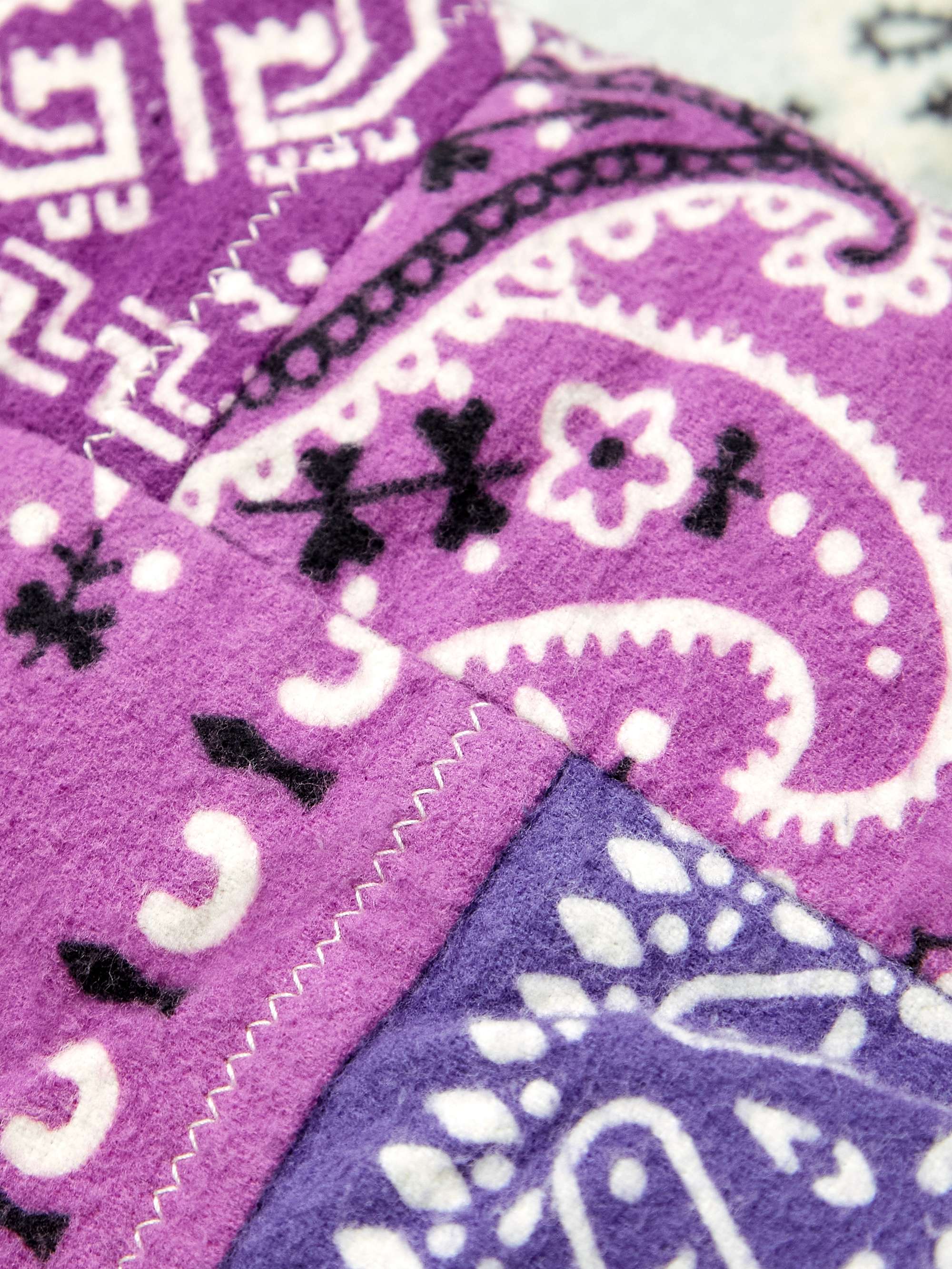 KAPITAL Kesa Reversible Padded Printed Fleece Scarf