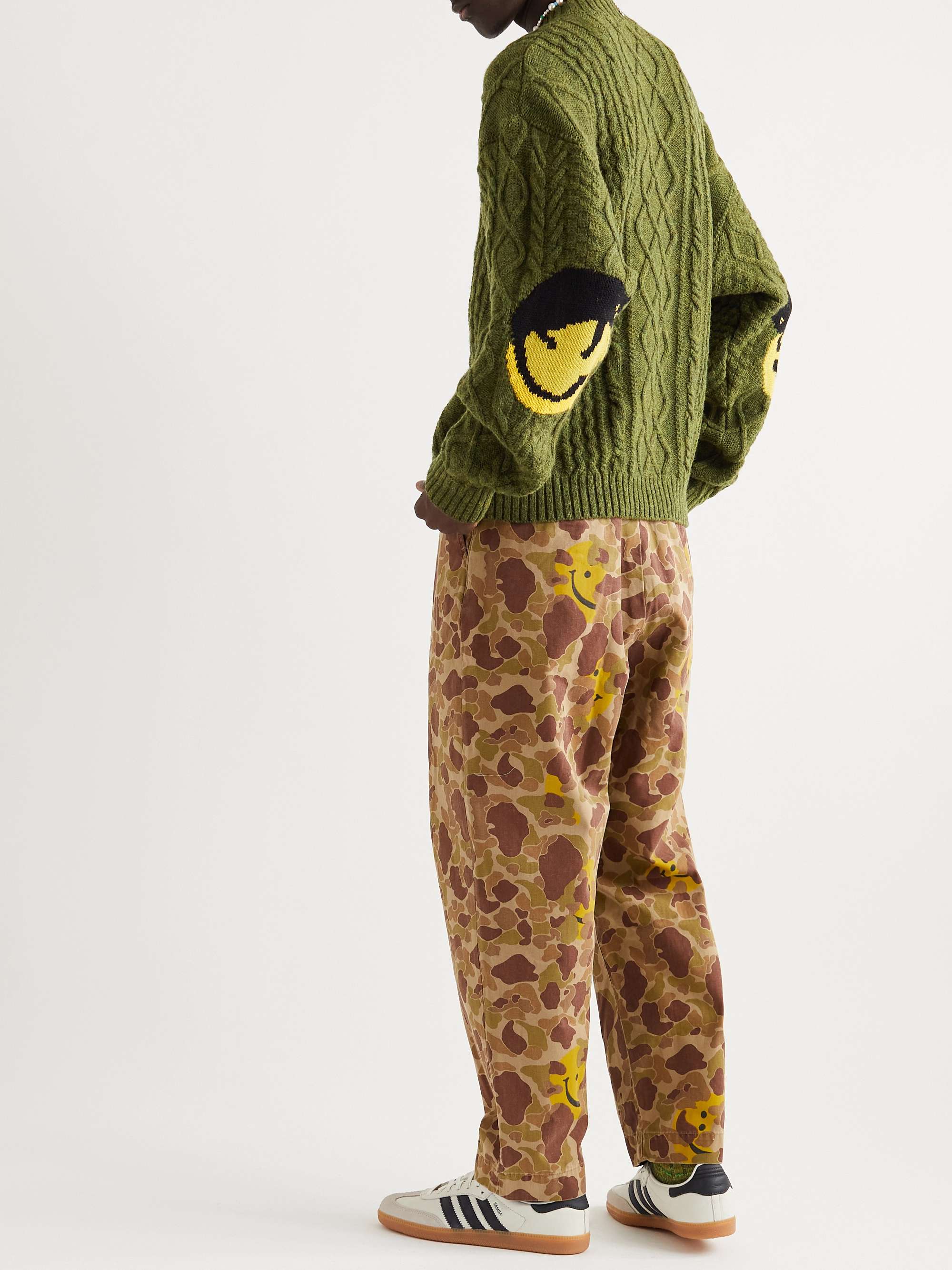 KAPITAL Intarsia Cable-Knit Wool-Blend Sweater