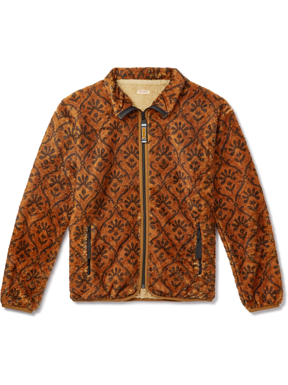 Kapital Yosemite Printed Cotton-fleece Jacket In Brown