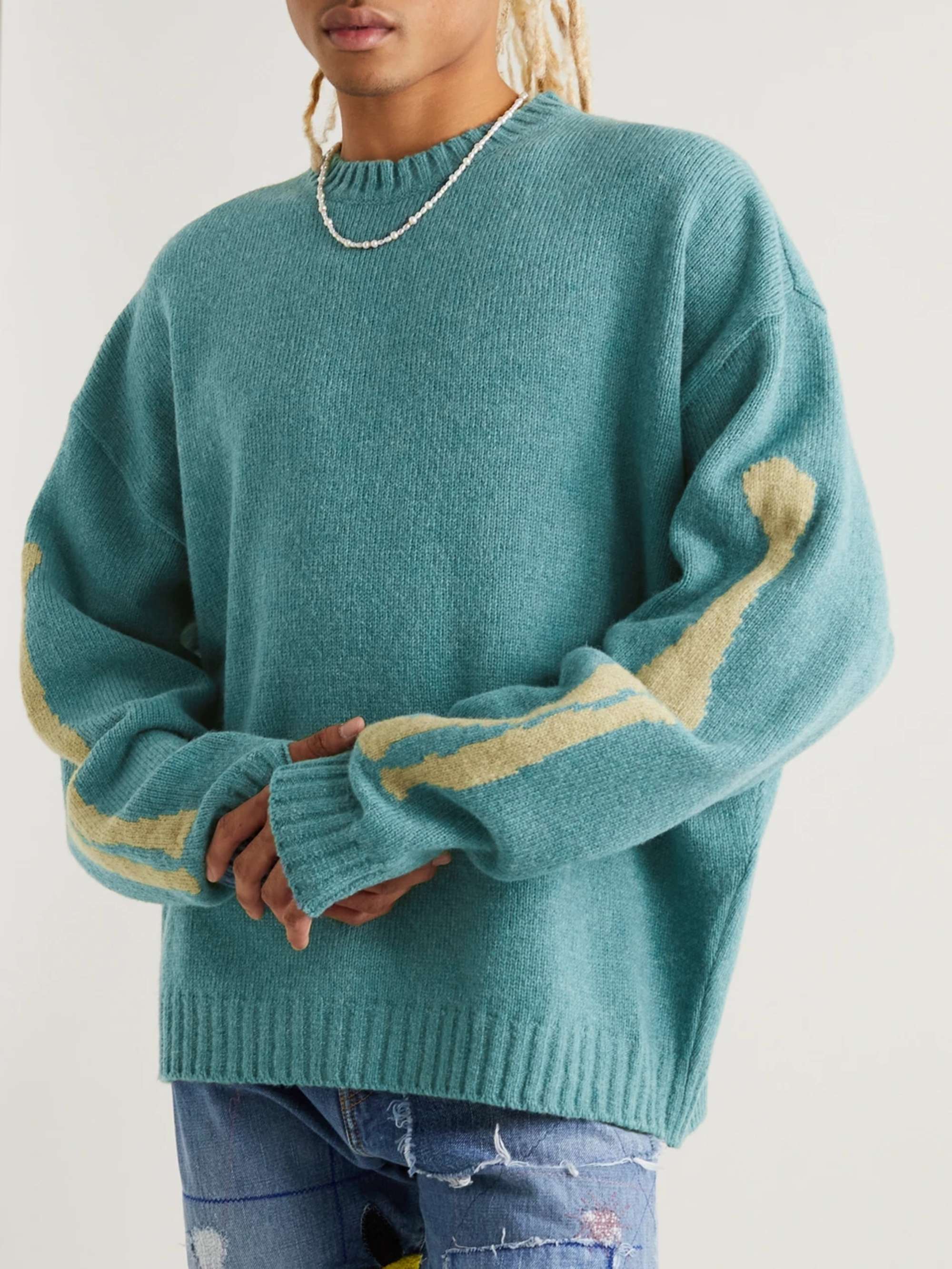 KAPITAL Intarsia Wool Sweater